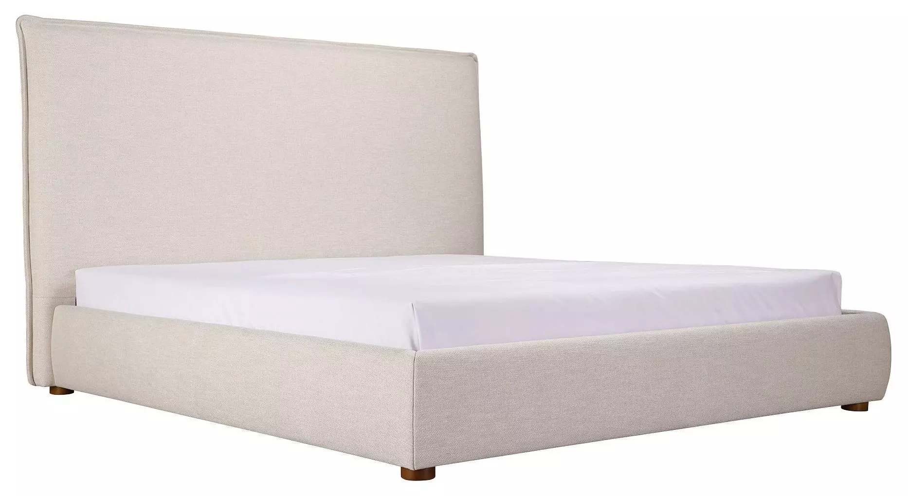 Luzon Wheat Upholstered Tall Queen Platform Bed
