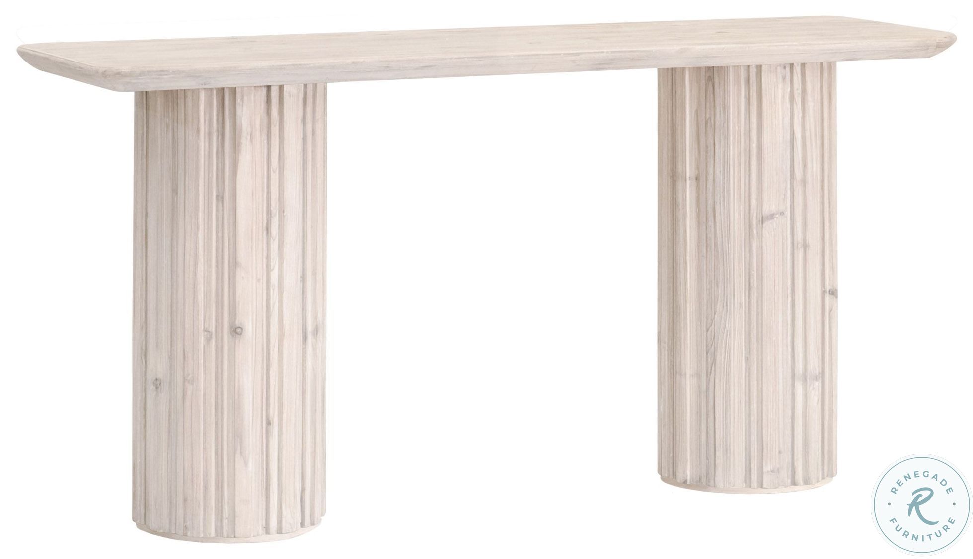 Roma White Wash Pine Console Table From Essentials for Living Coleman Furniture