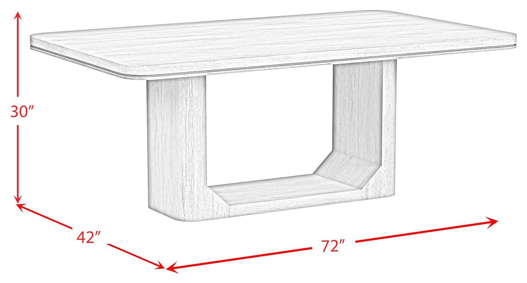 Camelot Natural 72" Rectangular Dining Table