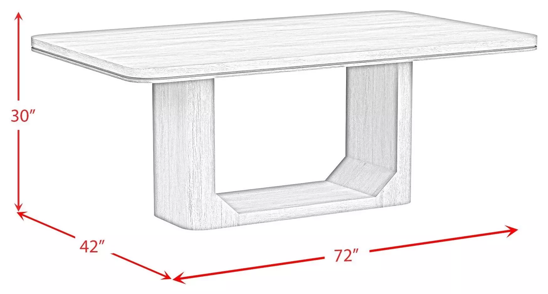 Camelot Black 72" Rectangular Dining Table