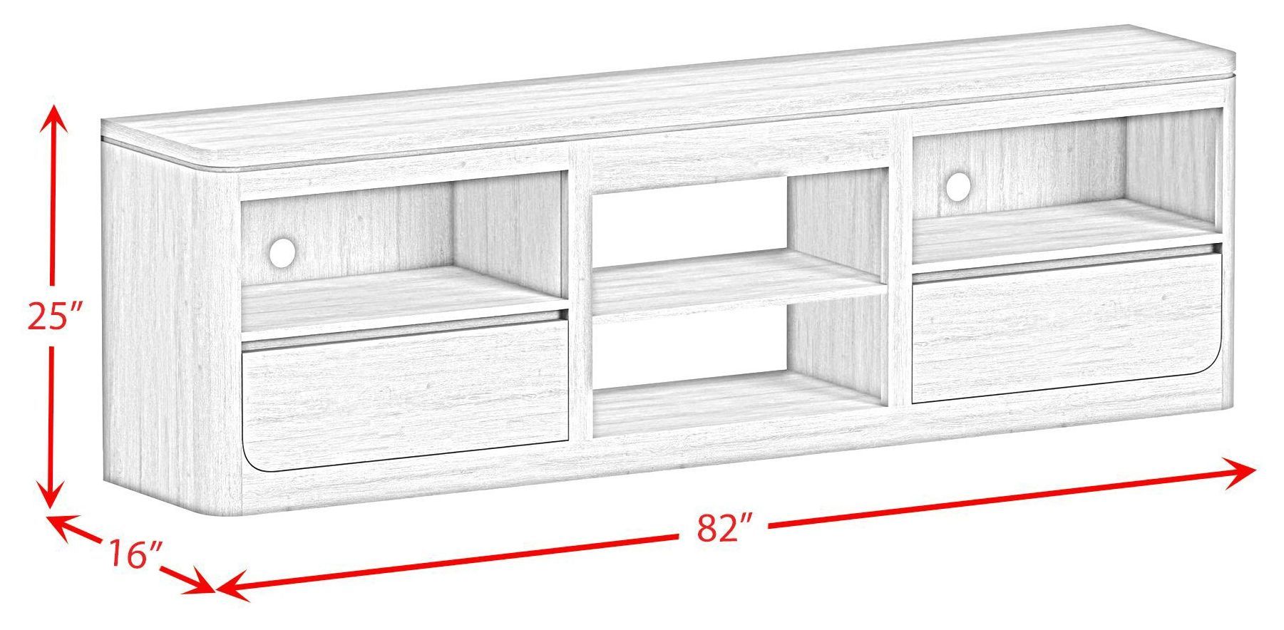 Camelot Natural 82" TV Stand