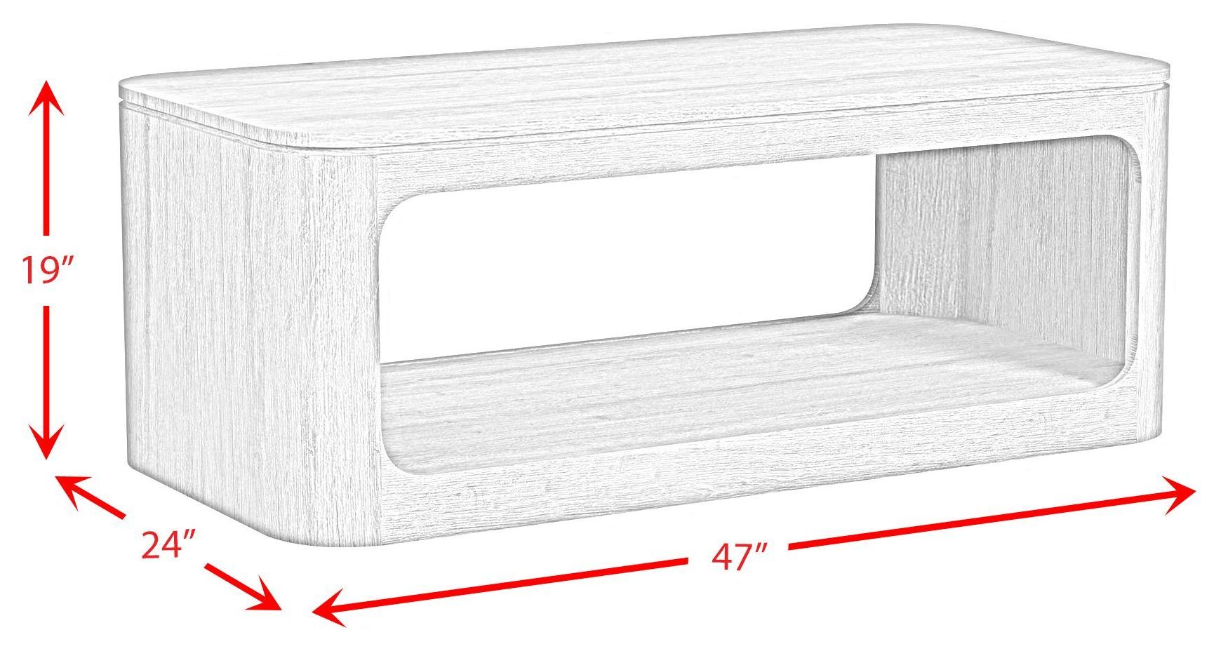 Camelot Black Rectangular Coffee Table