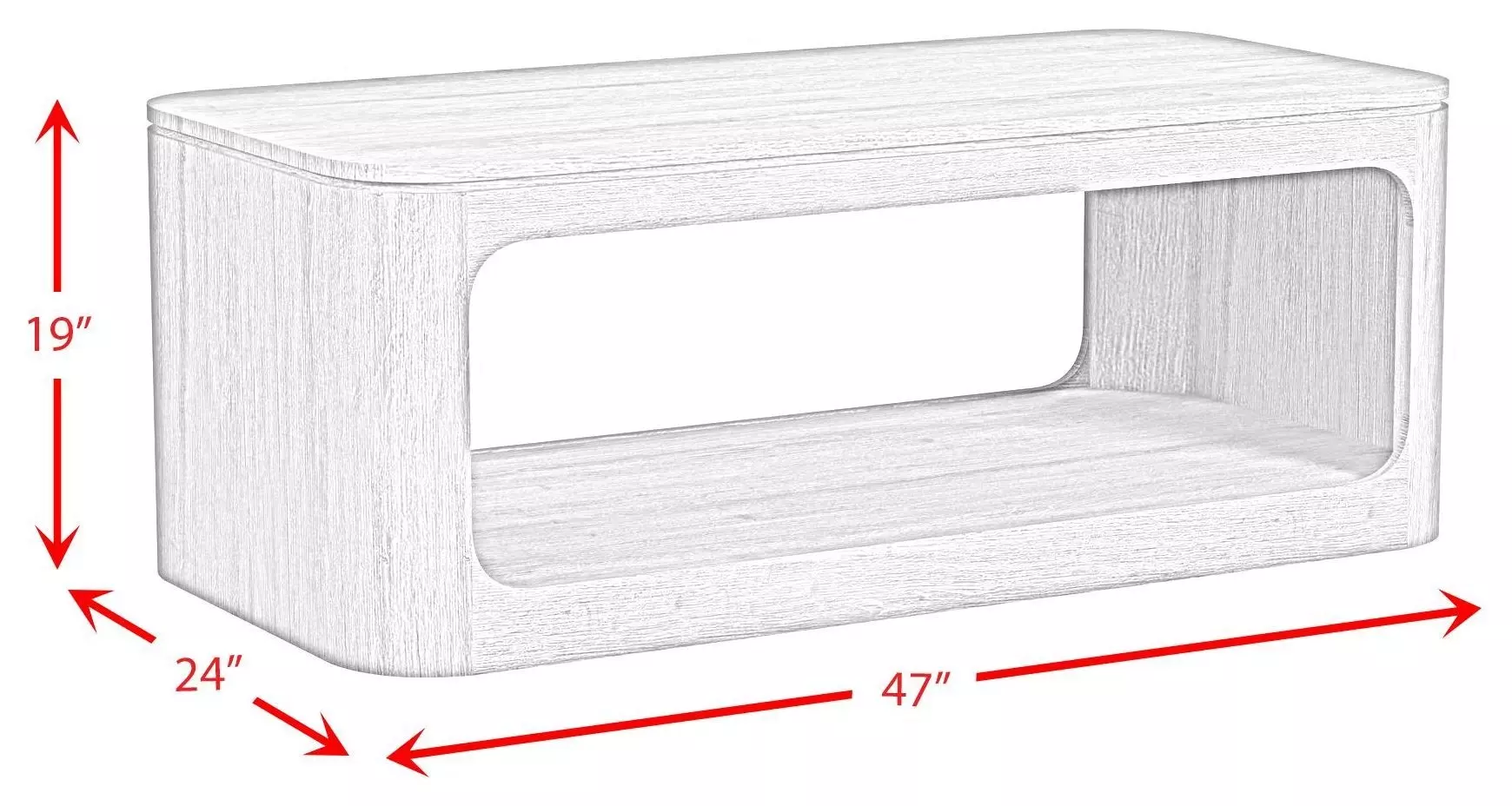 Camelot Black Rectangular Coffee Table