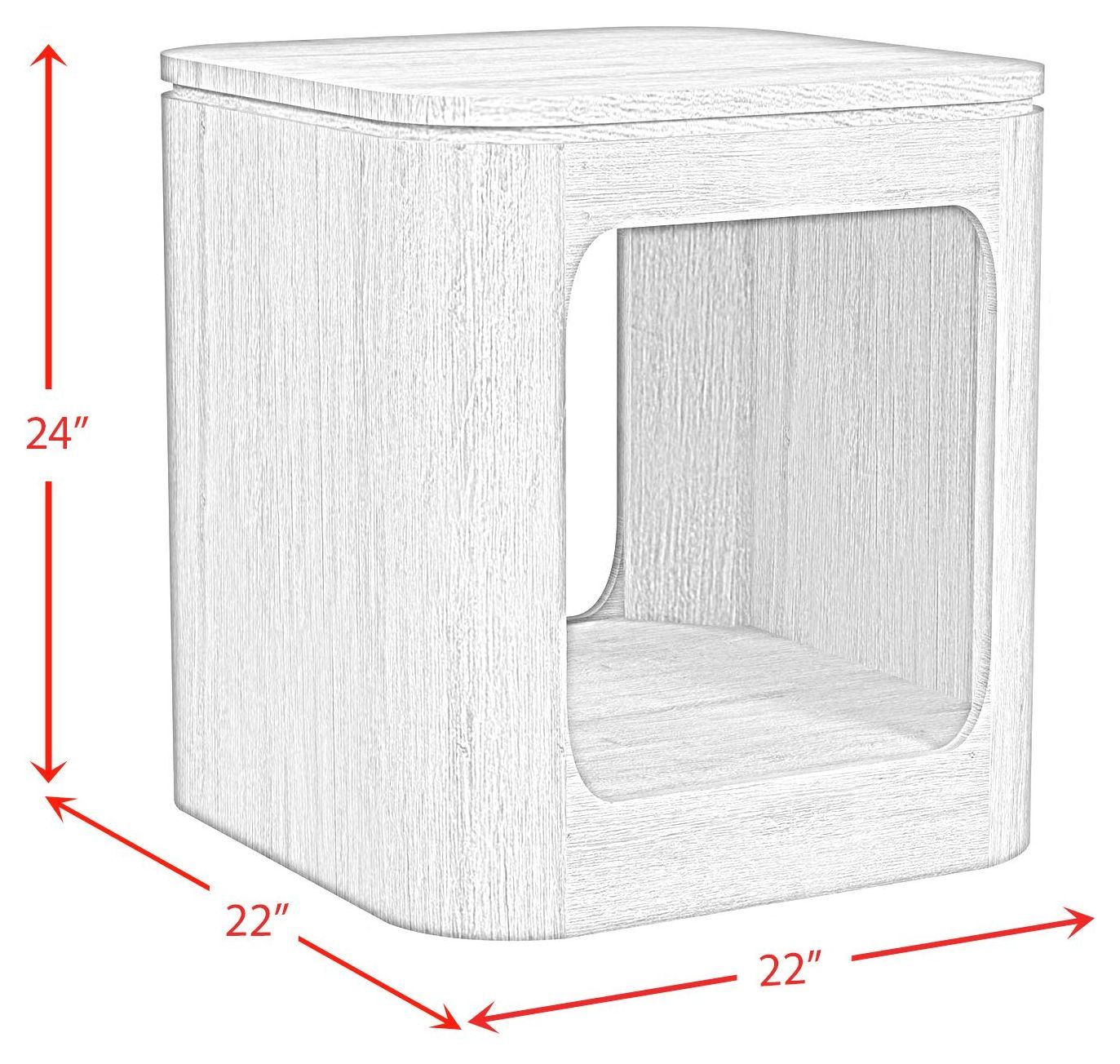 Camelot Natural Square End Table