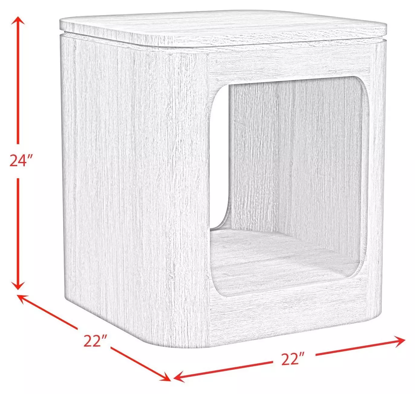 Camelot Black Square End Table
