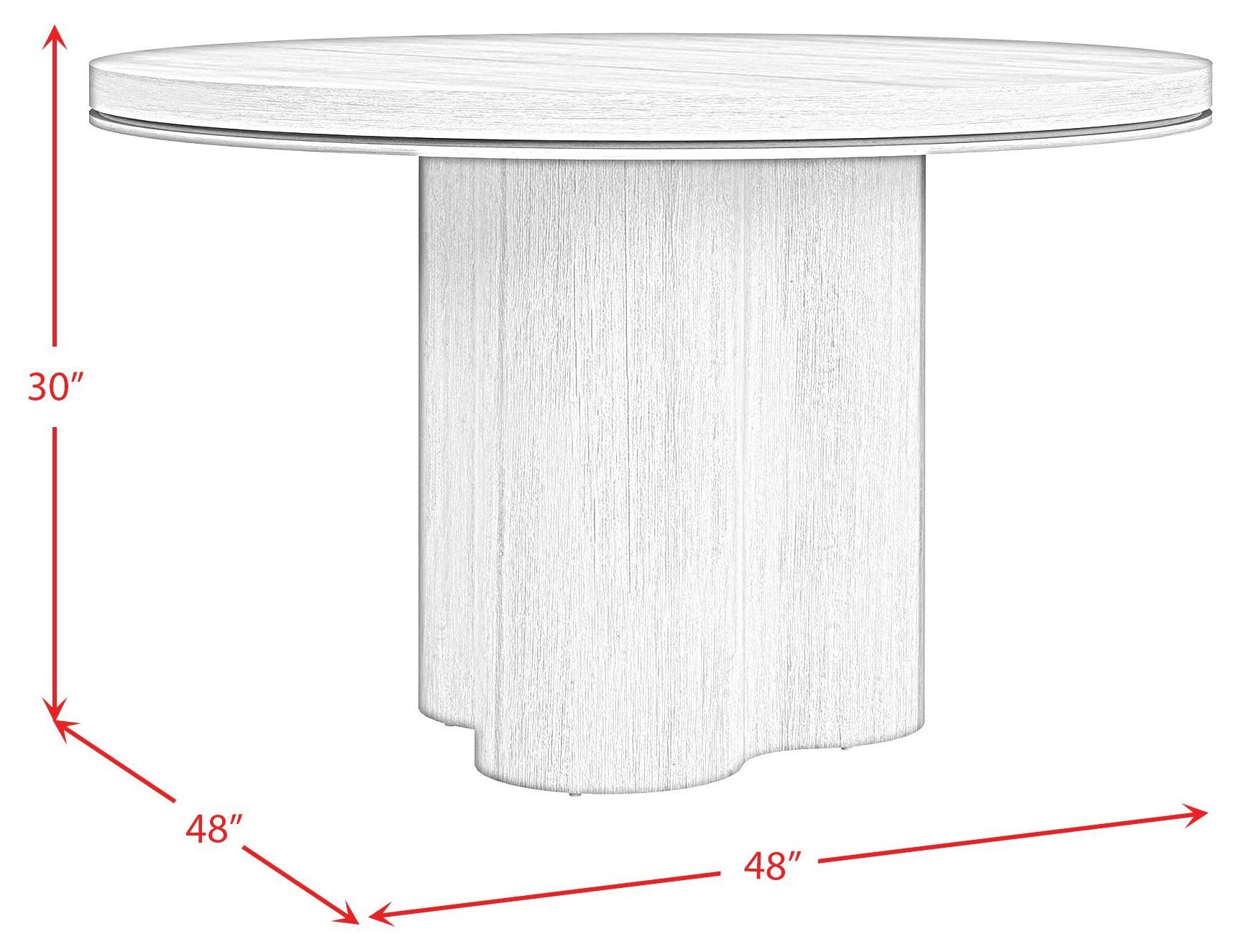 Camelot Black 48" Round Dining Table