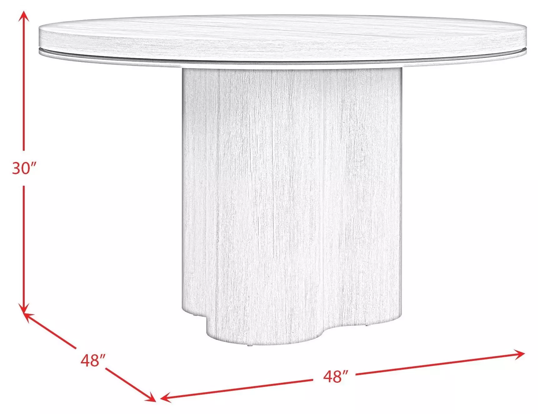 Camelot Black 48" Round Dining Table