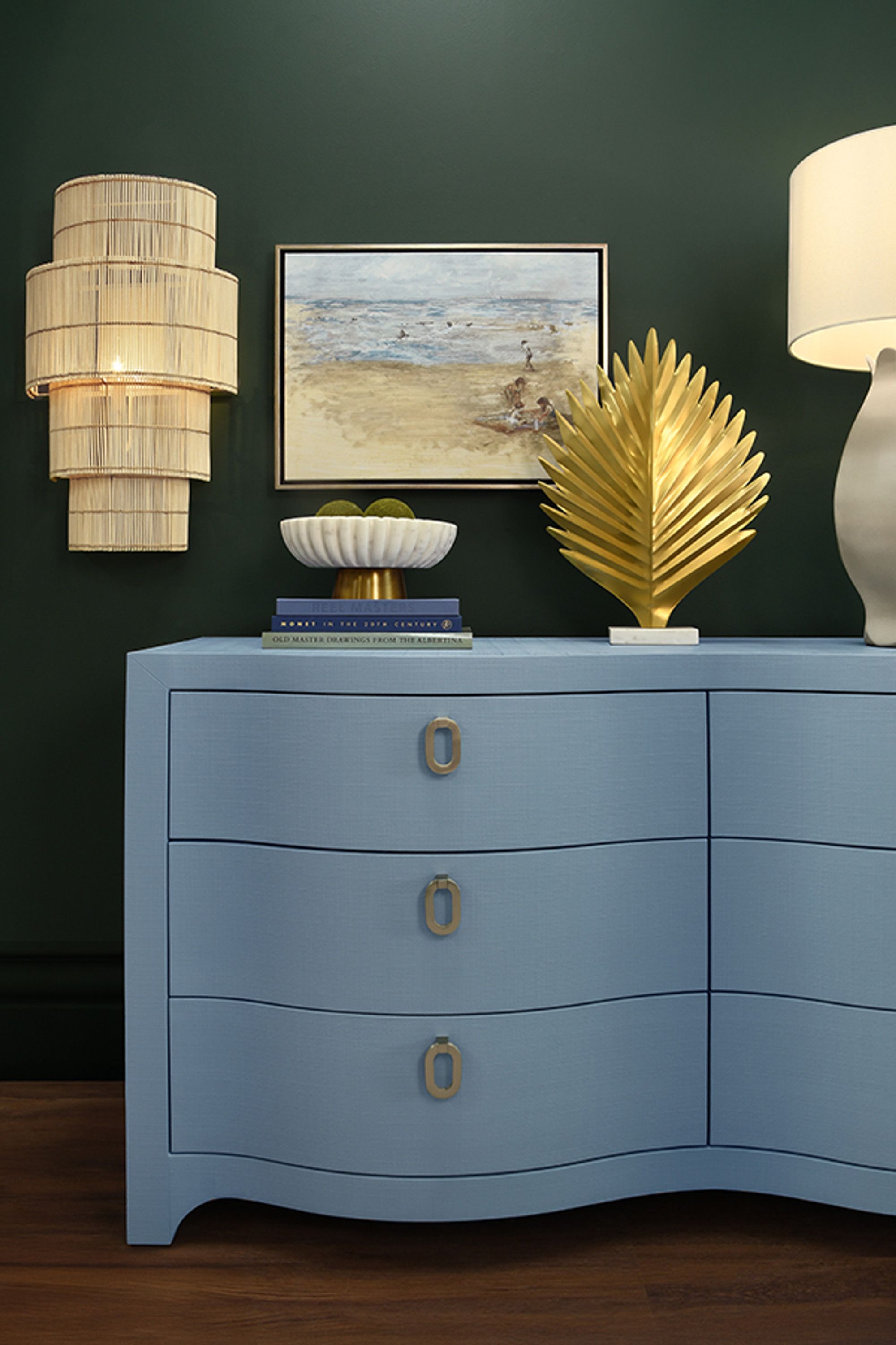 blue linen dresser Mornington Linen Wrapped 3 Drawer Dresser