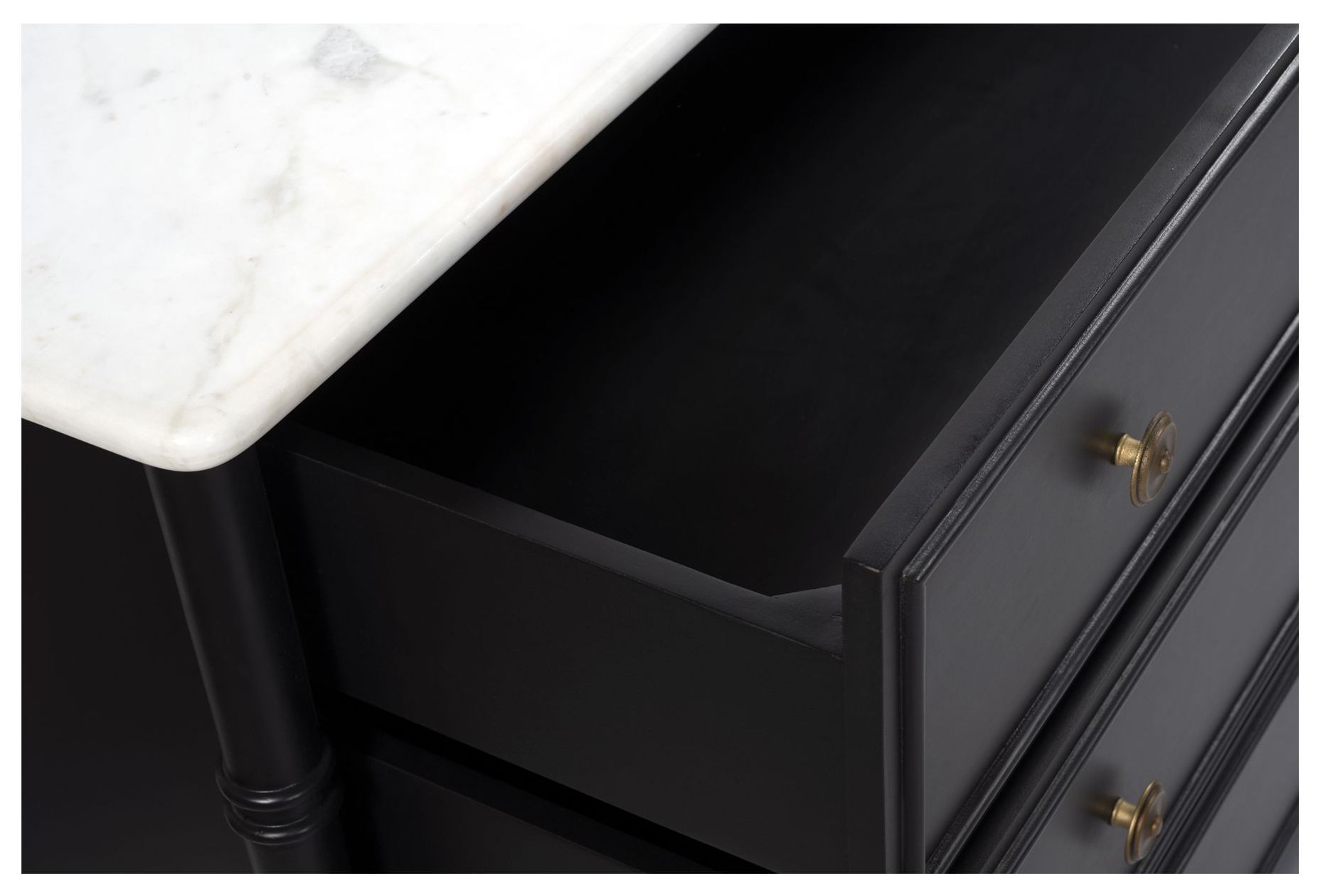 black dresser marble top Magnussen Home Plum Creek Ravenwood with Each piece may have slight variations in veining patterns and color Yoh 47 Inch Tall 4