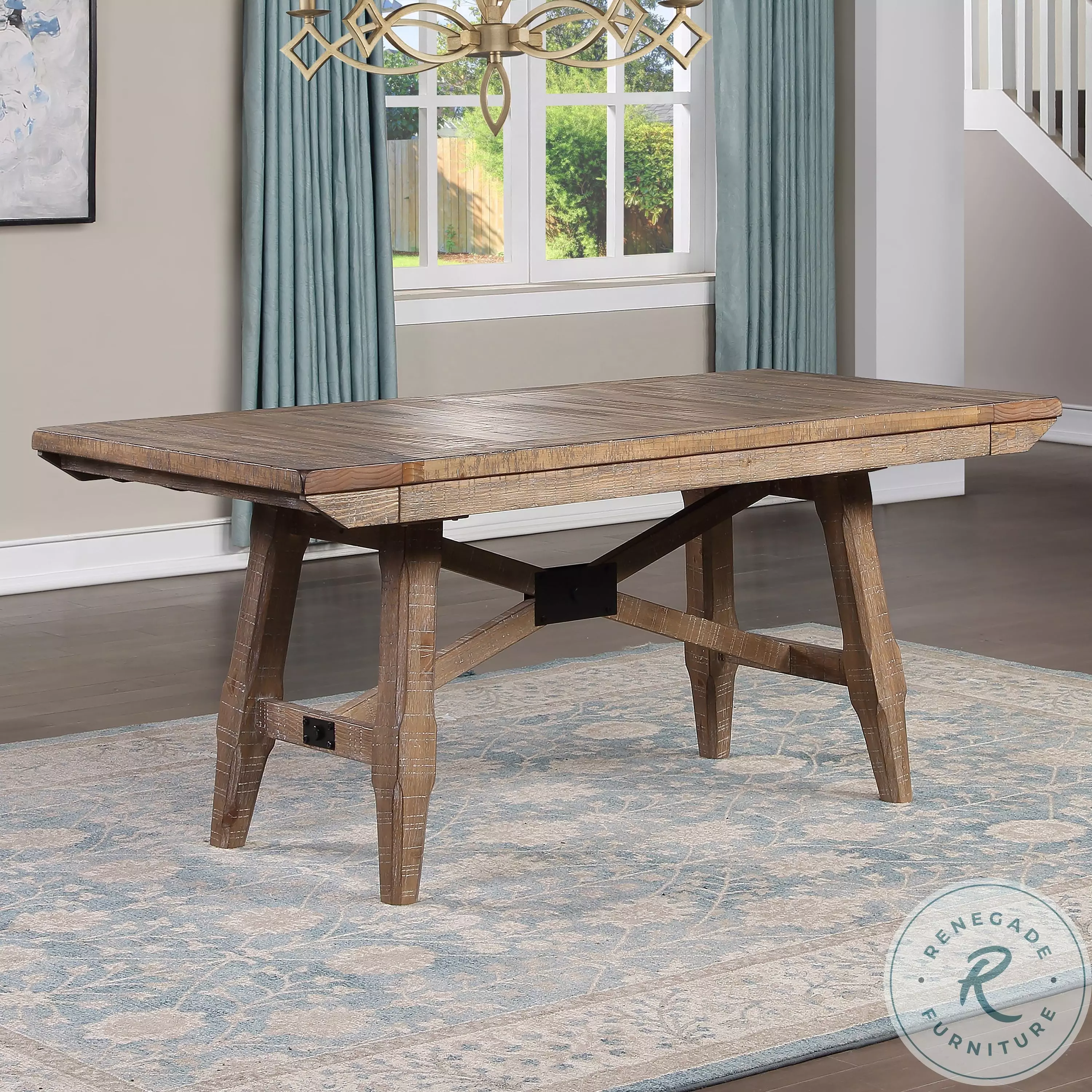 Riverdale Driftwood Extendable Dining Table From Steve