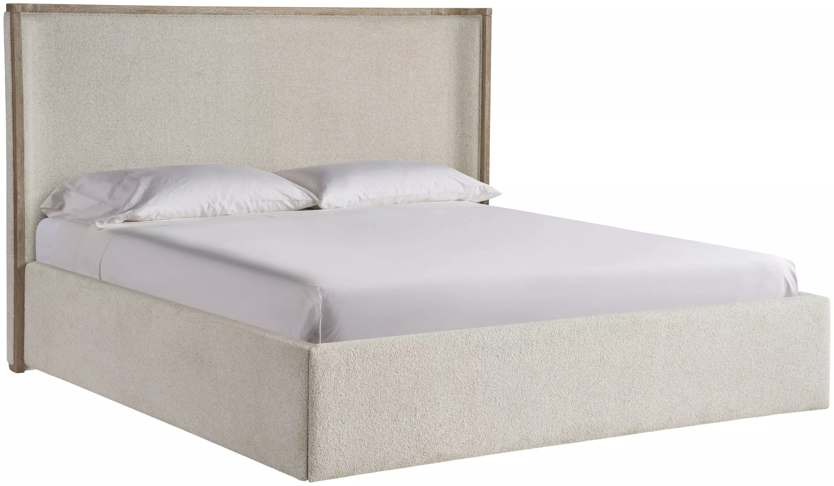 Avaline Skylark And Sheldon Ivory Upholstered Owen Storage King Panel Bed