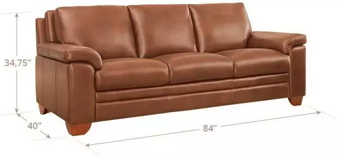 Ironvale Nutmeg Leather 84" Sofa