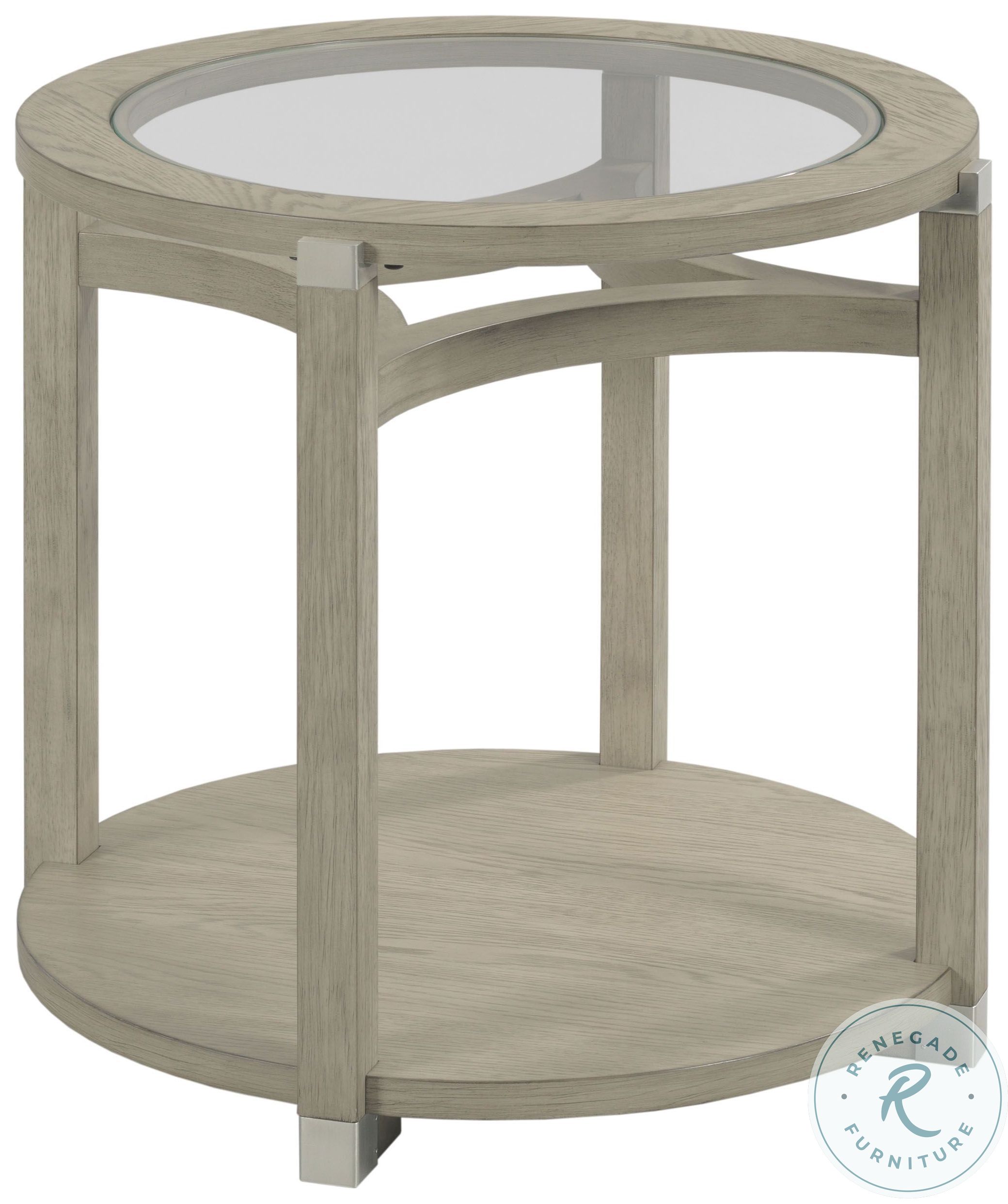 Solstice Grey Round End Table From Hammary Coleman Furniture