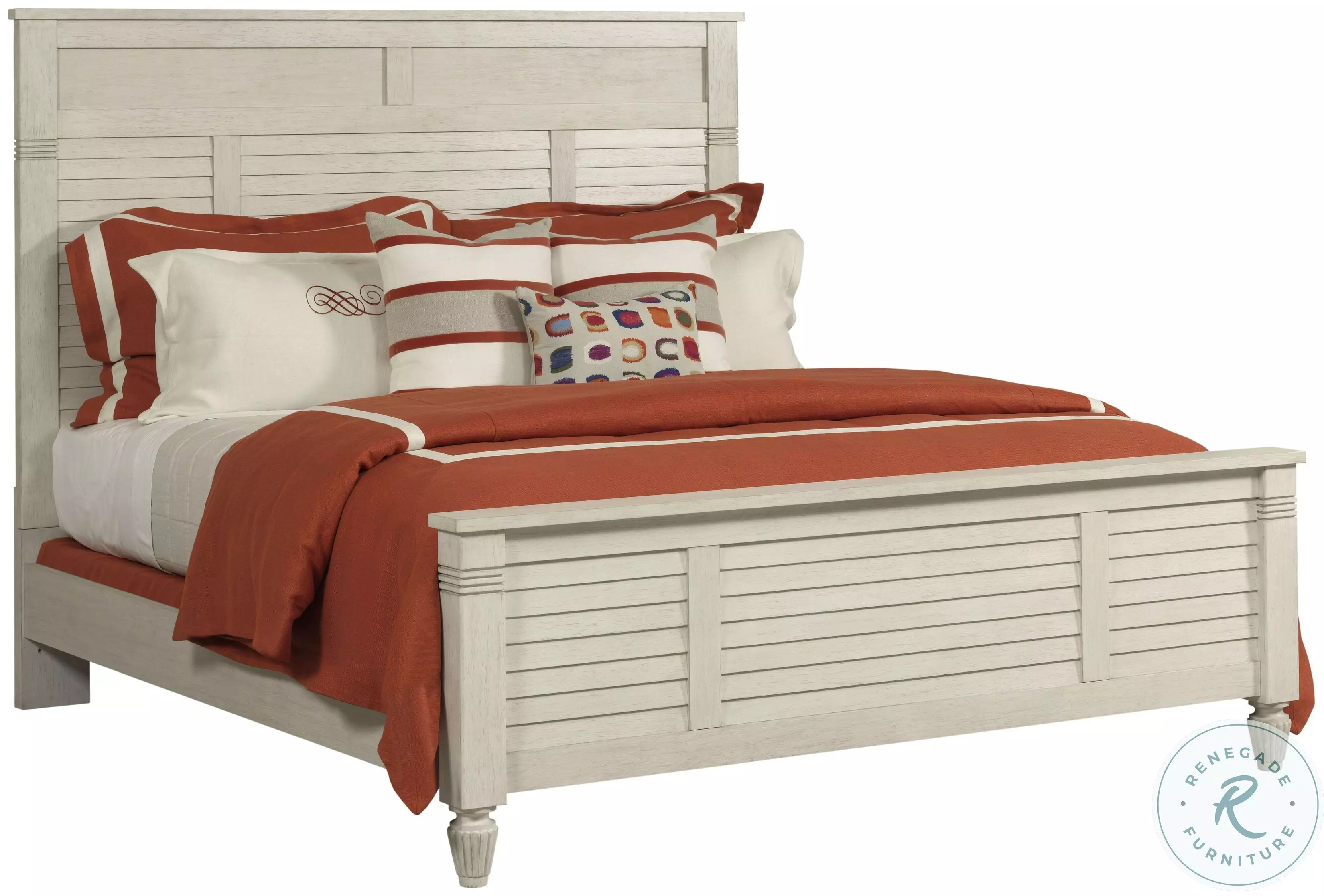 Grand Bay White Acadia King Panel Bed From American Drew | Coleman