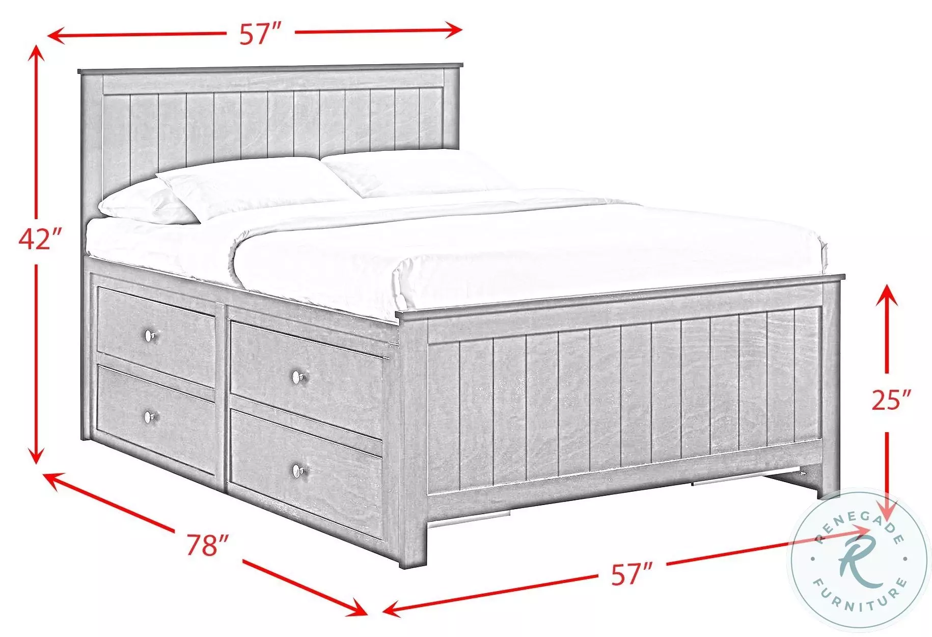 Santino Espresso Full Storage Panel Bed