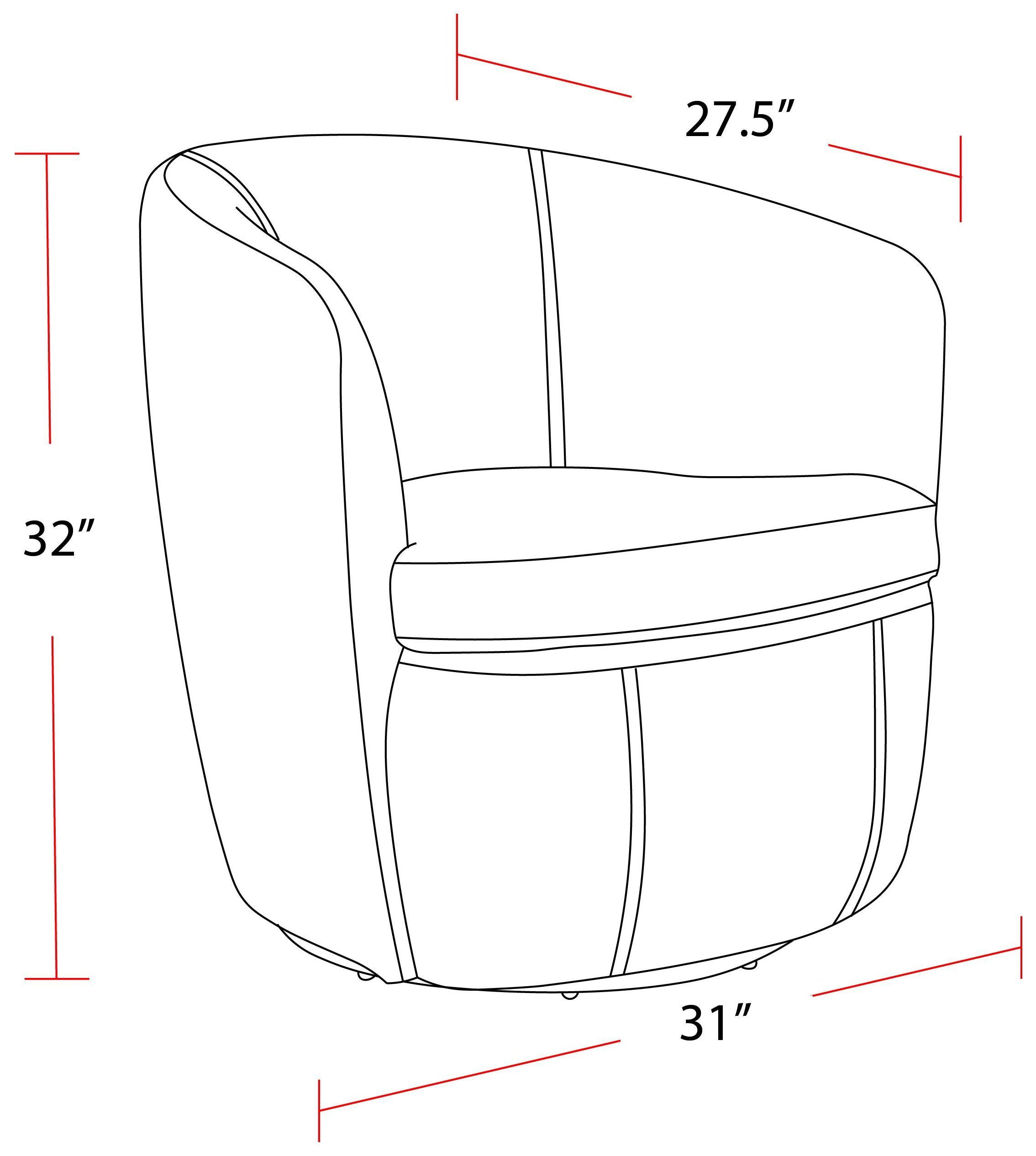 Barolo Vintage Onyx Leather Upholstered Swivel Club Chair
