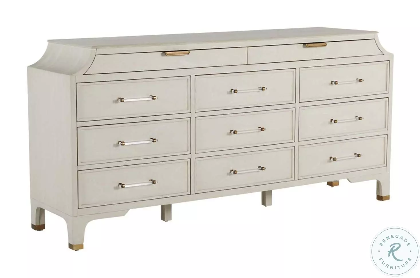 mi出品　ivory&co Alexandra Alexandra Cerused White Dresser from Gabby | Coleman Furniture