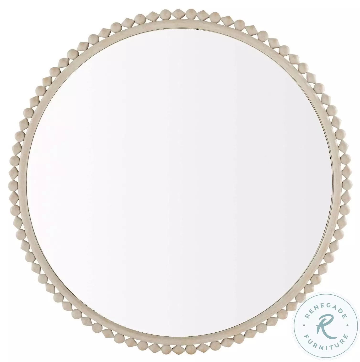 Belle Distressed White Round 48