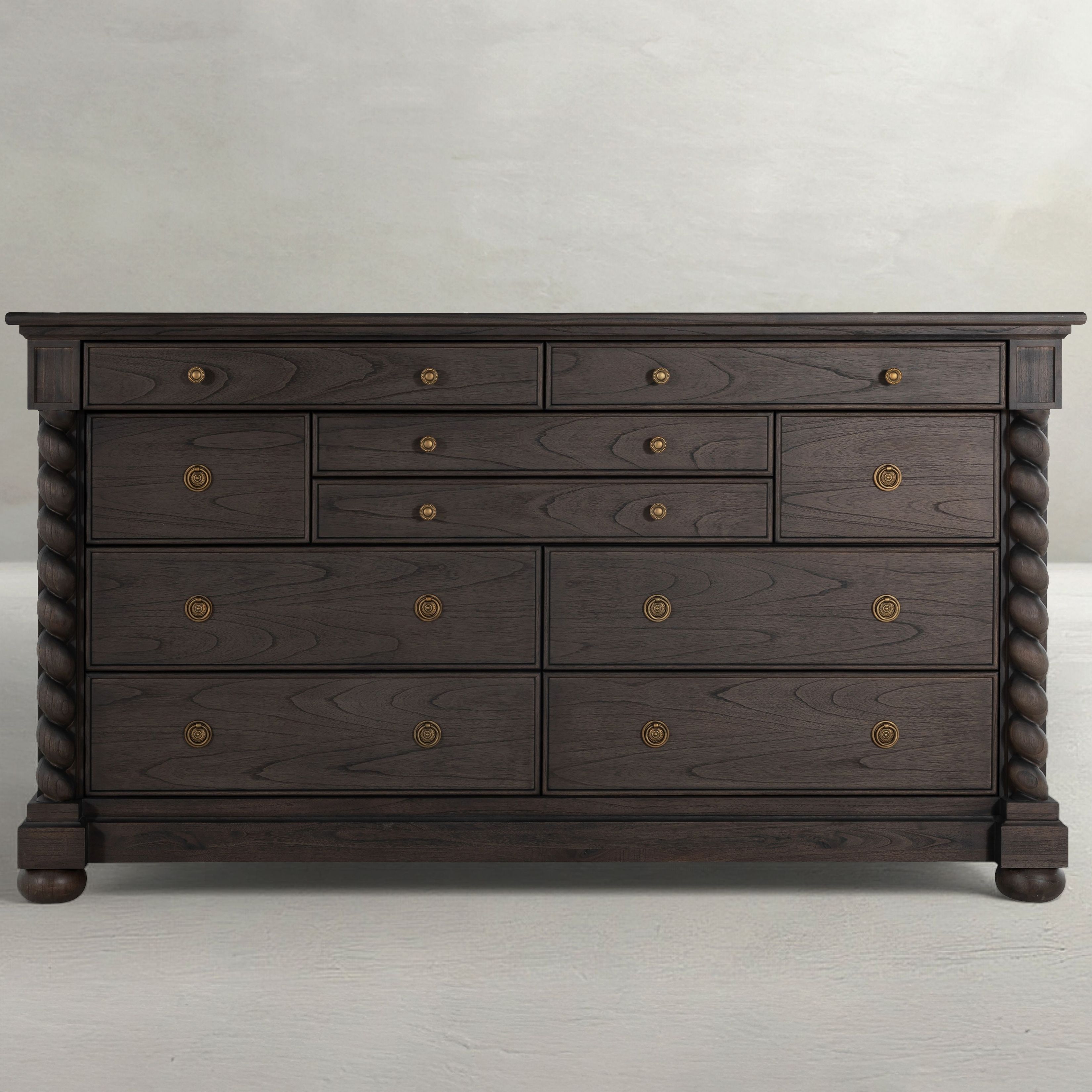Burkhardt Cerused White 10 Drawer Dresser From Gabby Furniture