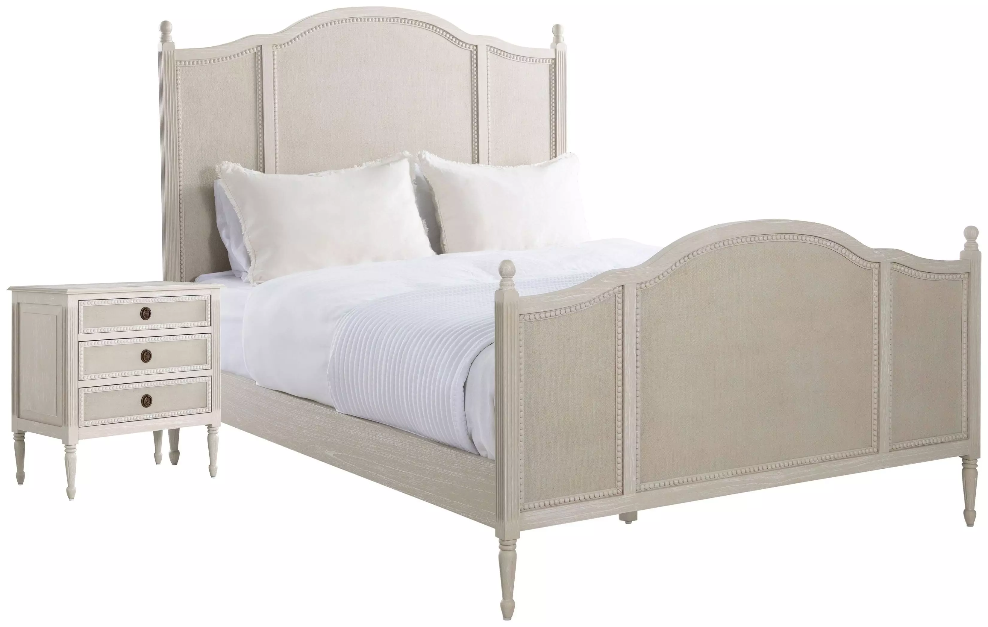 Caroline Cerused White Panel Bedroom Set From Gabby Furniture