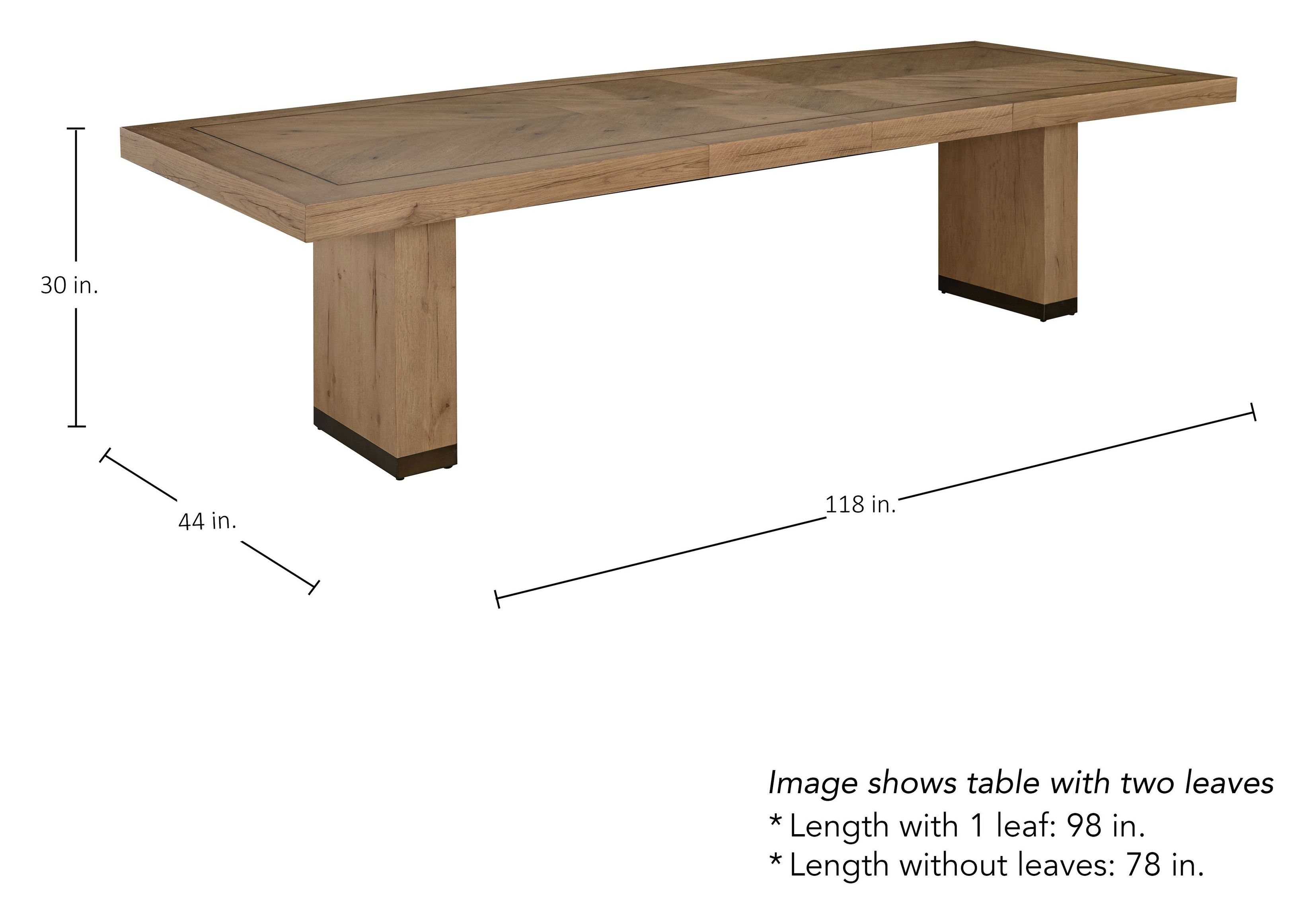 Highland Dawn 118" Extendable Rectangular Dining Table
