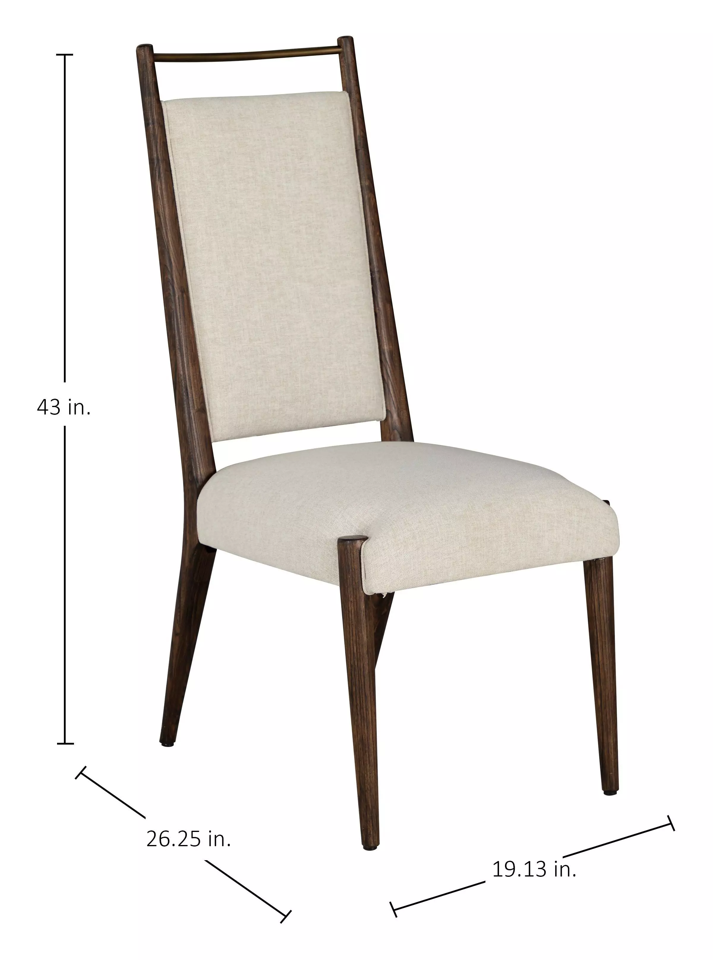 Highland Dusk and Sand Performance Fabric Upholstered Dining Side Chair