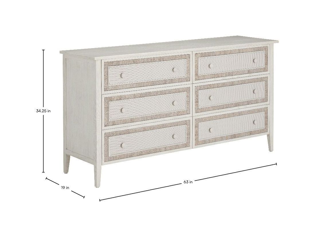 6 drawer white wicker dresser Patty 62" Rattan They are truly pieces of furniture Vintage Palm Beach White Wicker