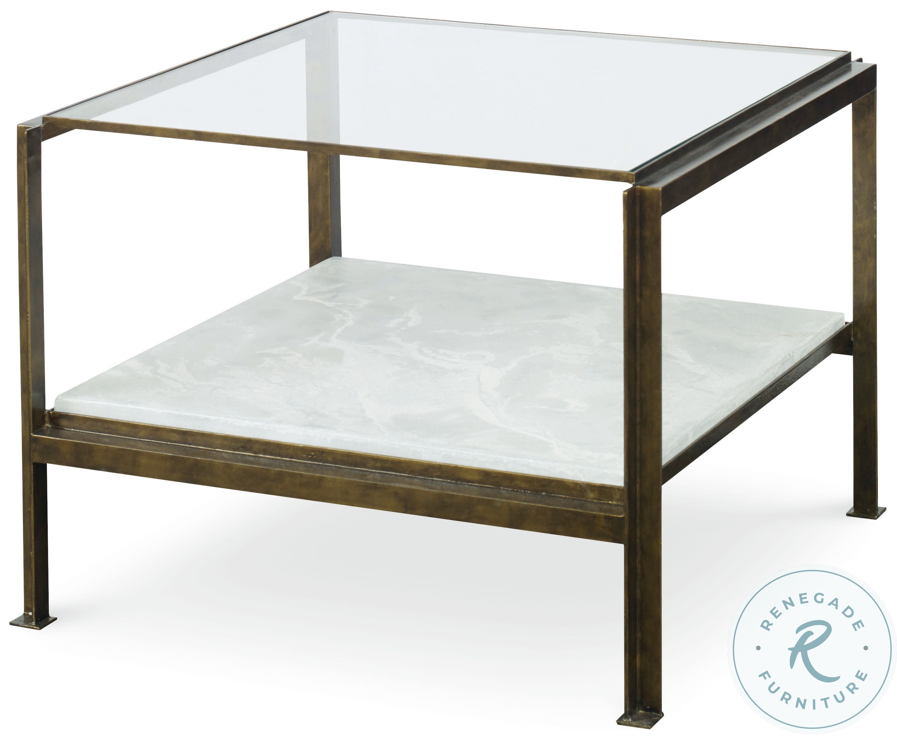 Calhoun Clear Glass And Oil Rubbed Bronze Bunching Cocktail Table From