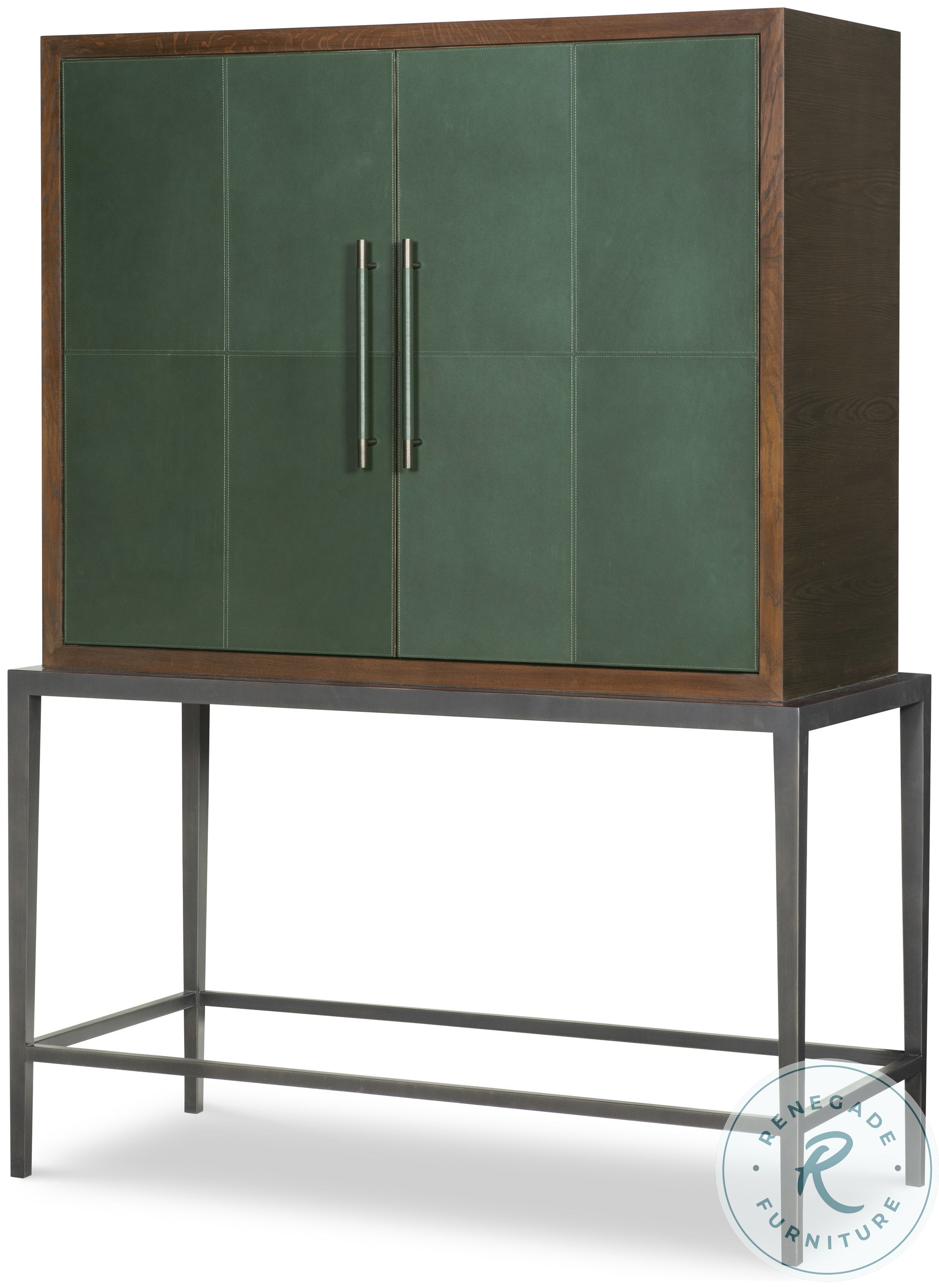 Scheffer Evergreen Leather And Bronze Bar From Century