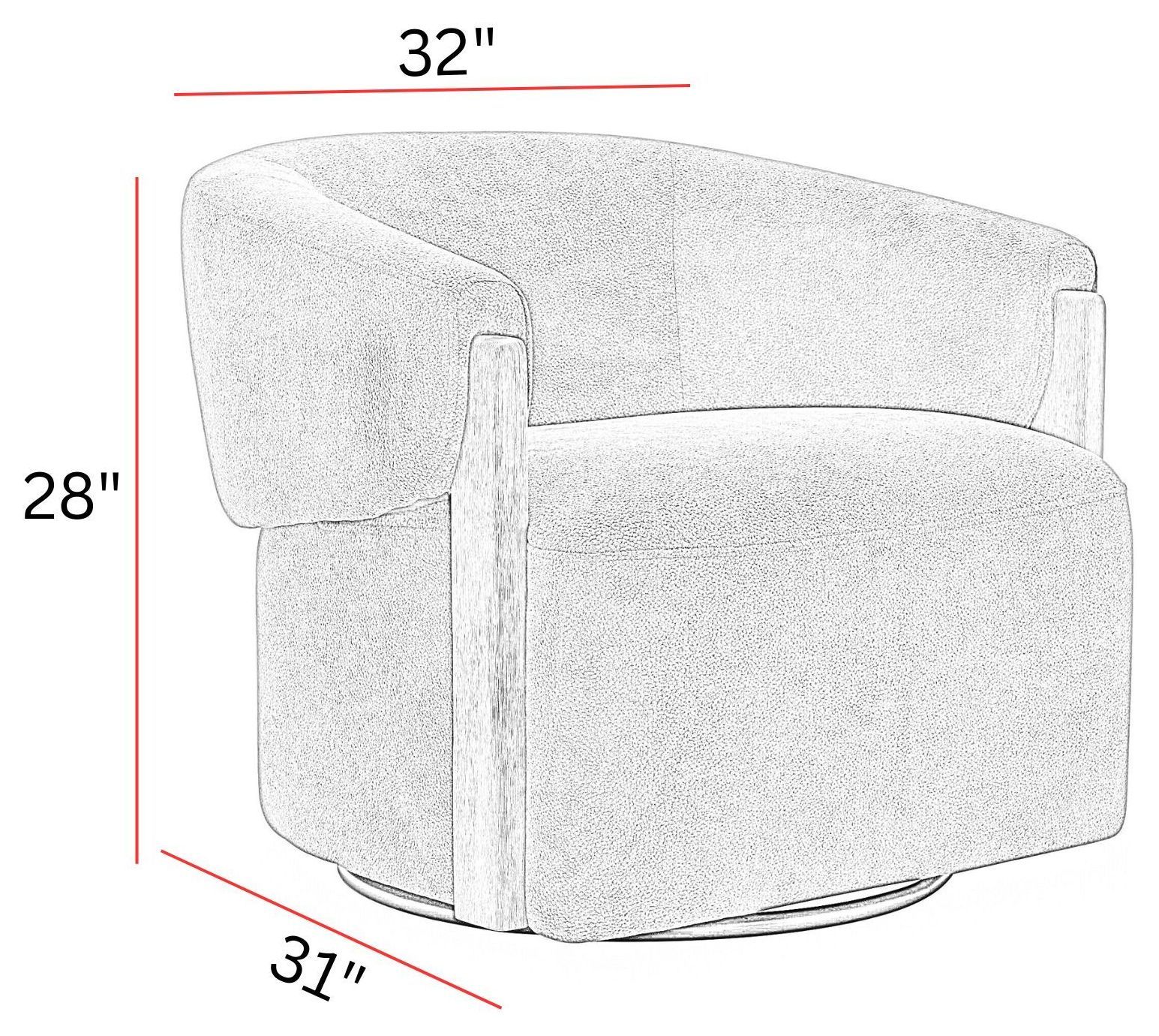 Finley Island Rust Swivel Accent Chair