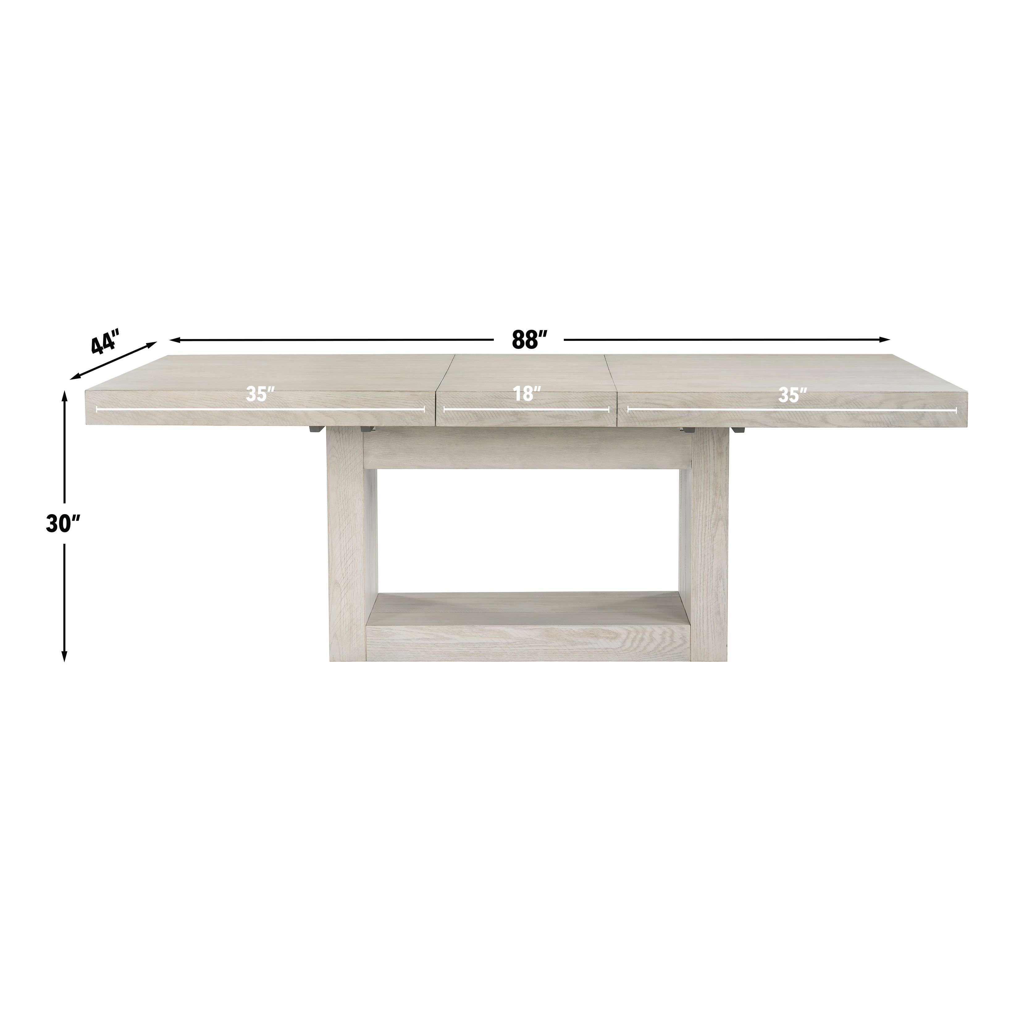 Garland Greige 88" Extendable Rectangular Dining Table