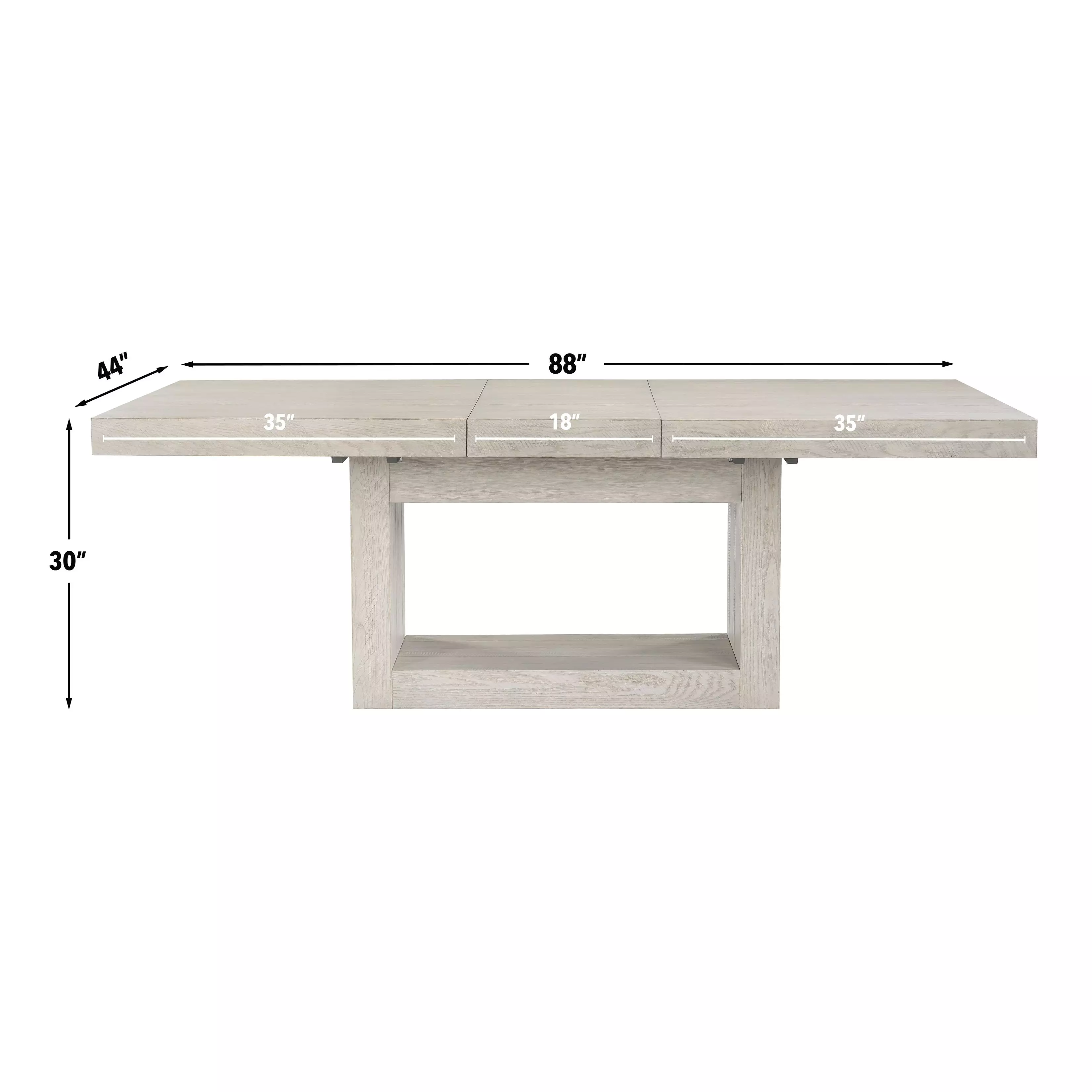 Garland Greige 88" Extendable Rectangular Dining Table