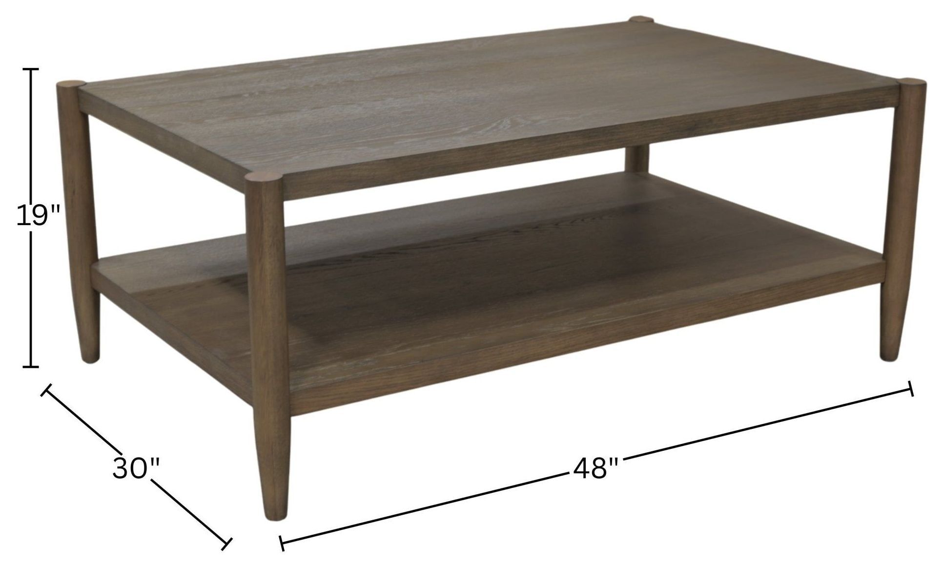 Sinclair Walnut Rectangular Coffee Table
