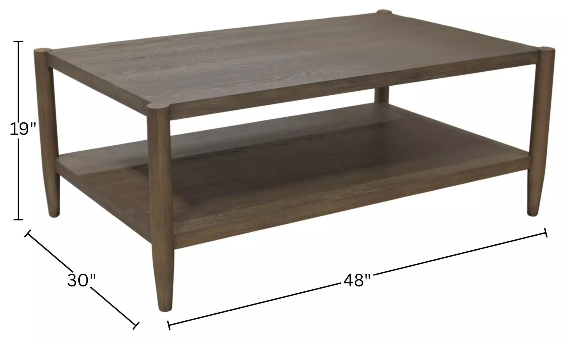 Sinclair Walnut Rectangular Coffee Table