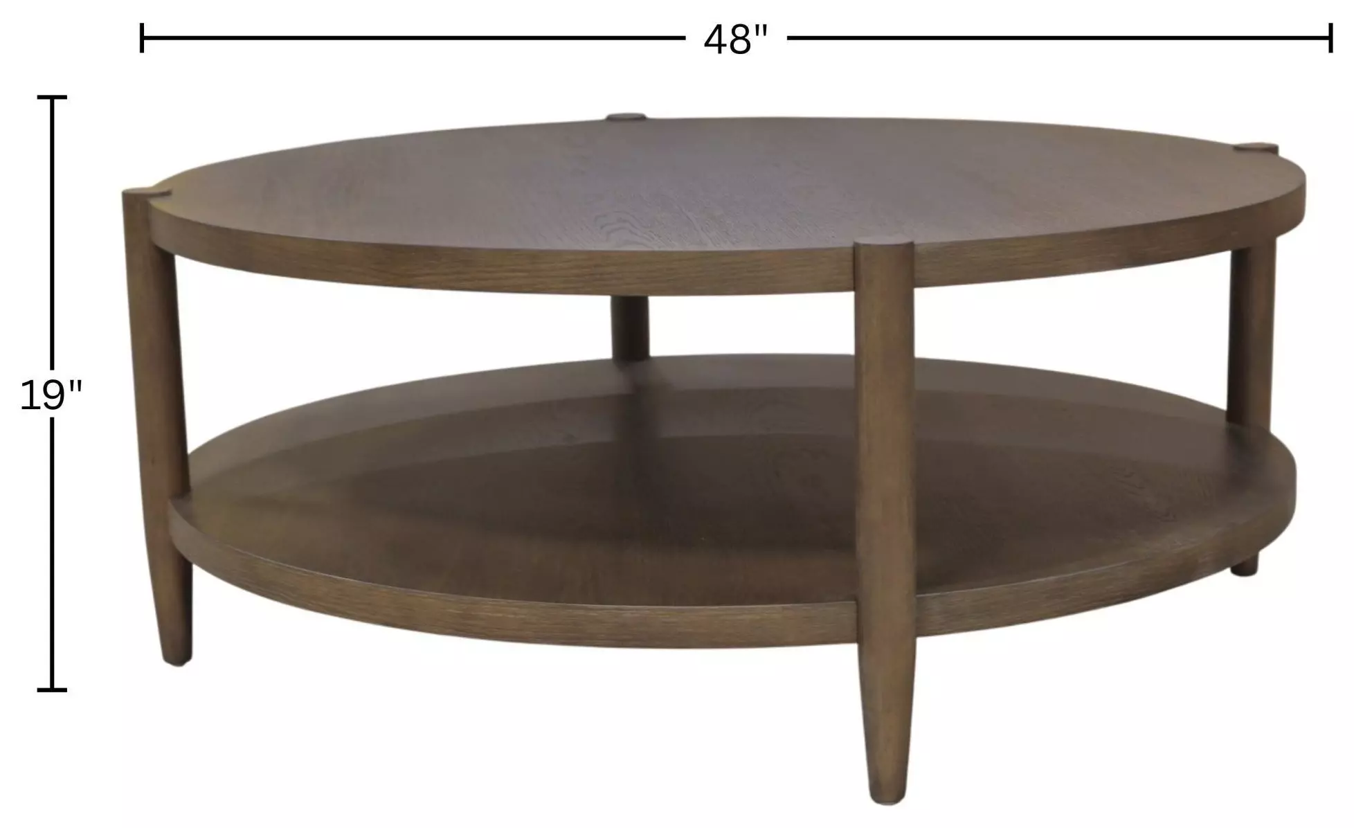 Sinclair Walnut Round Coffee Table