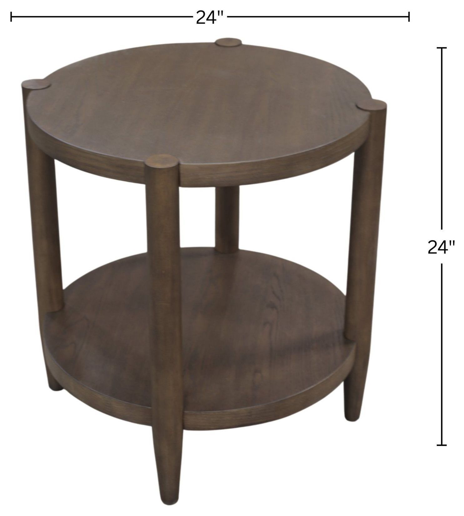 Sinclair Walnut Round End Table