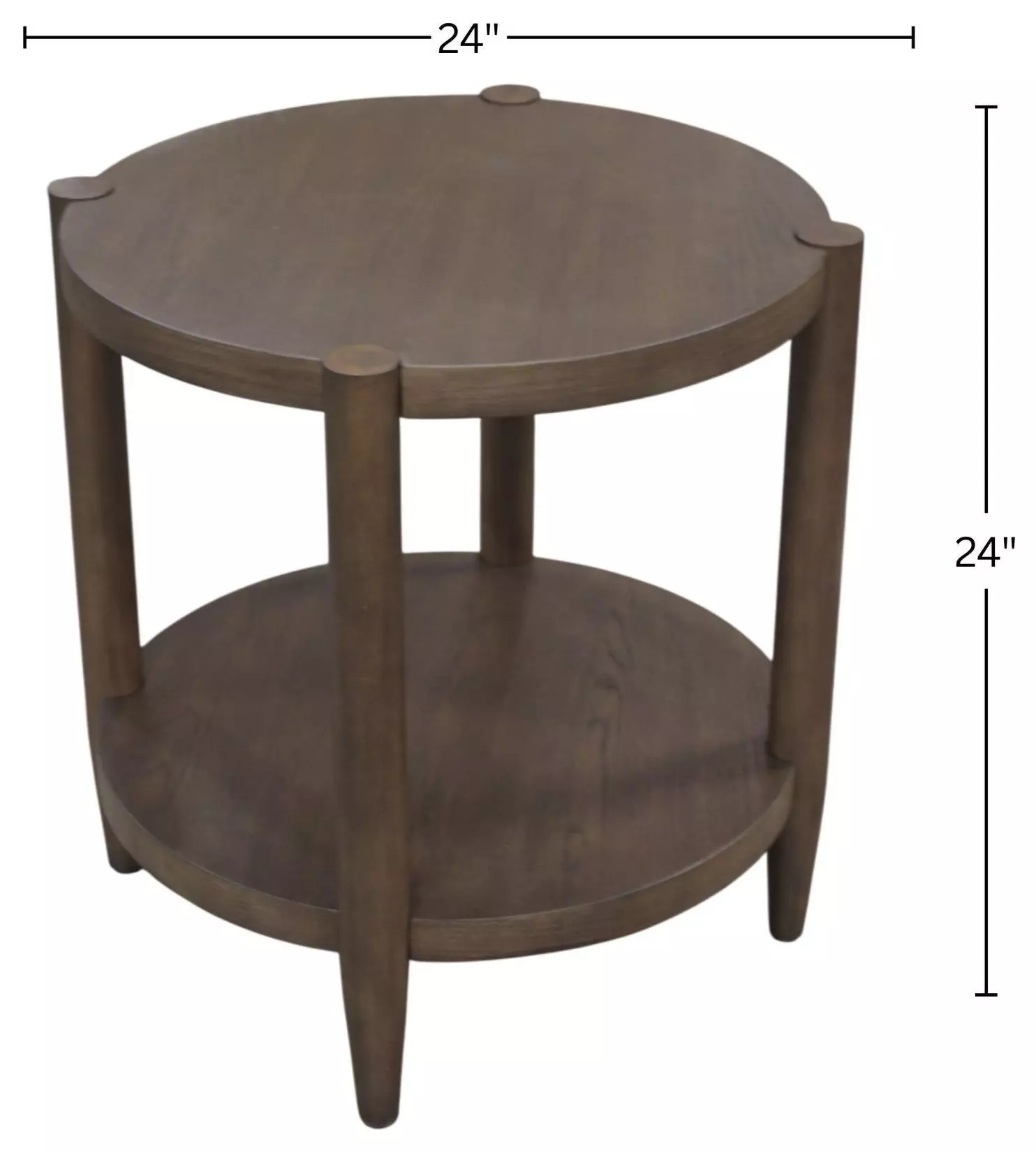 Sinclair Walnut Round End Table