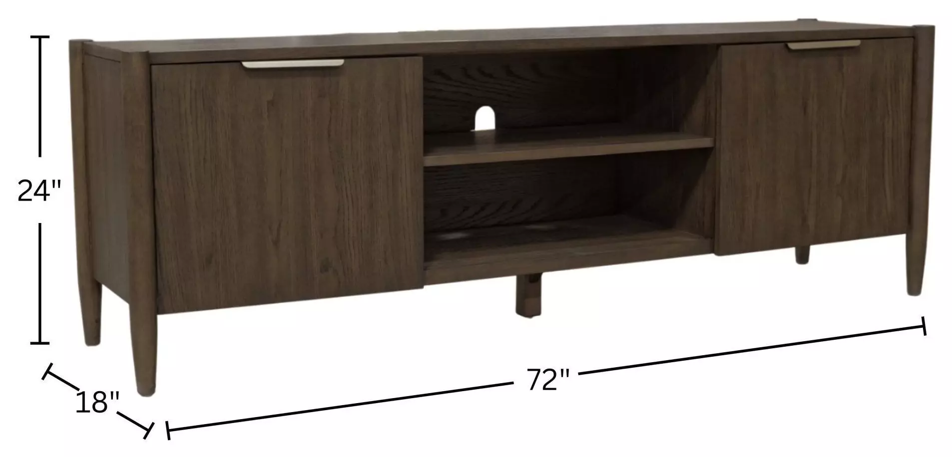 Sinclair Walnut 72" TV Stand
