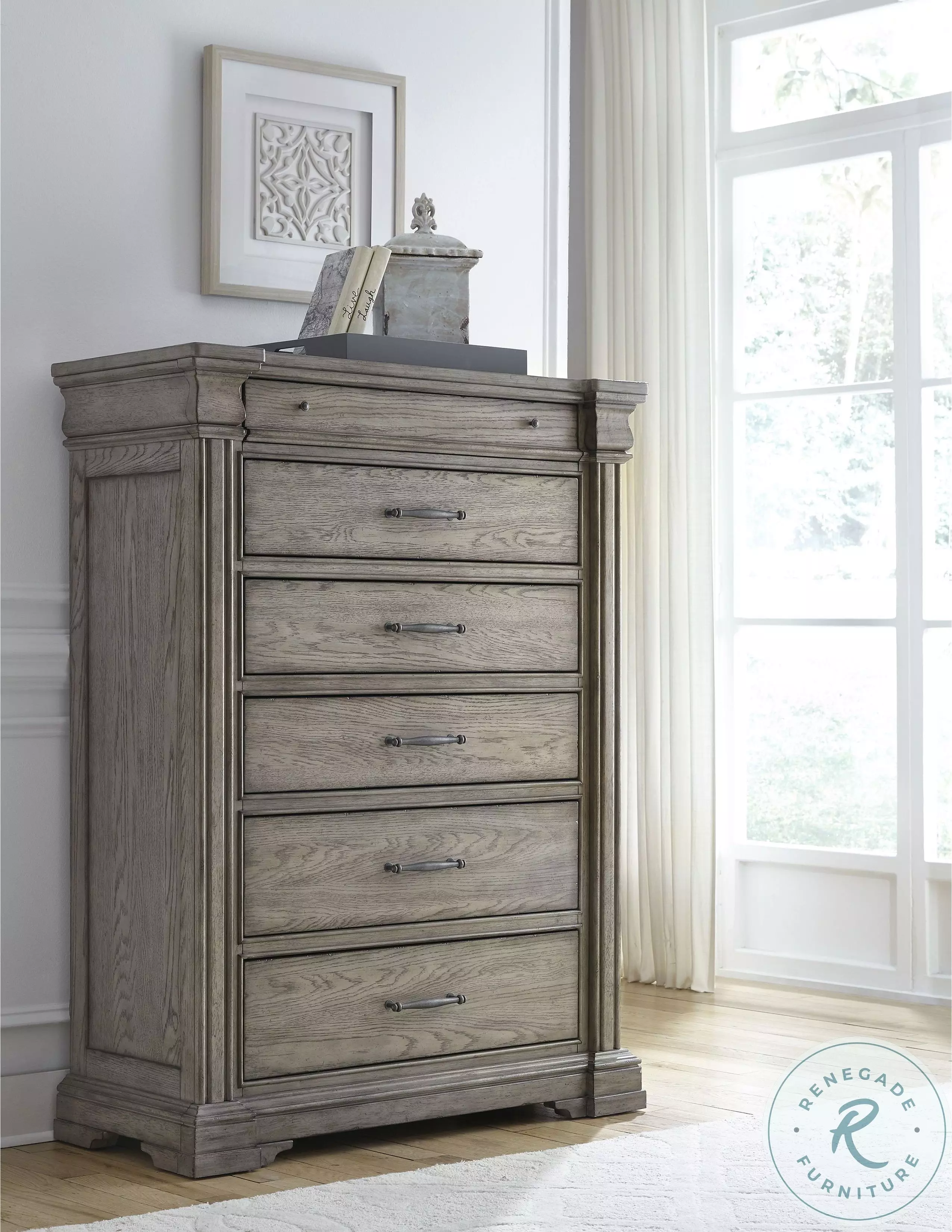 Jefferson Crest Bluff Grey Drawer Chest From Oakridge Manor