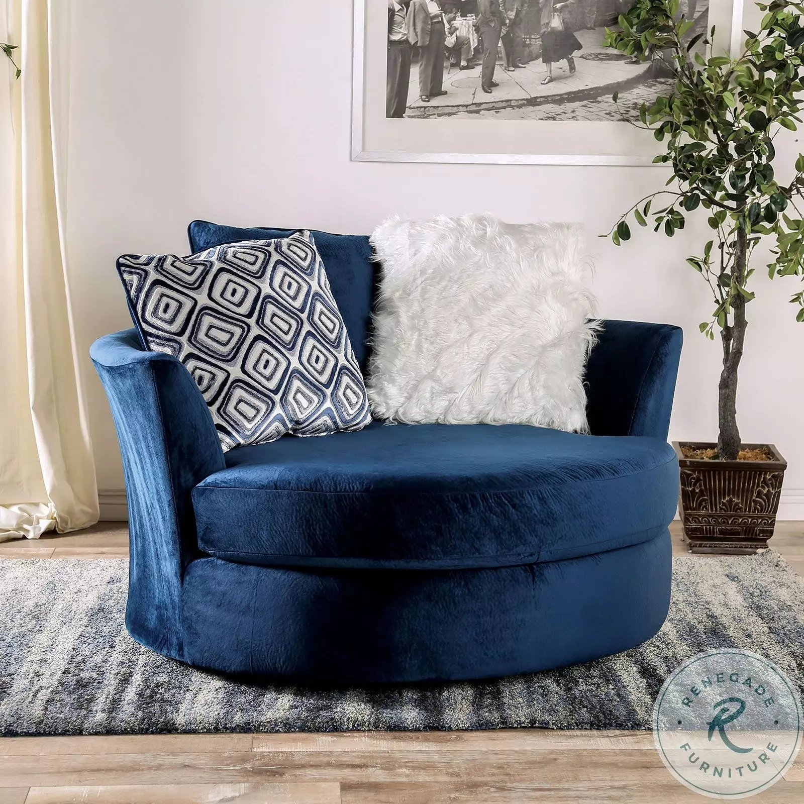 Waldport Navy Sectional from Furniture of America | Coleman Furniture
