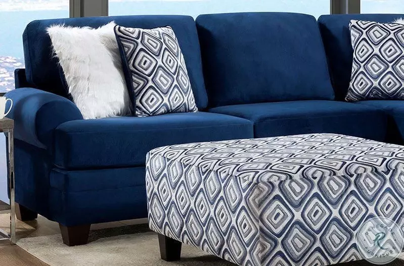 AO SOFA（１）/ NAVY Minimalist Modular Sectional Sofa, Dark Blue | Aosom.com