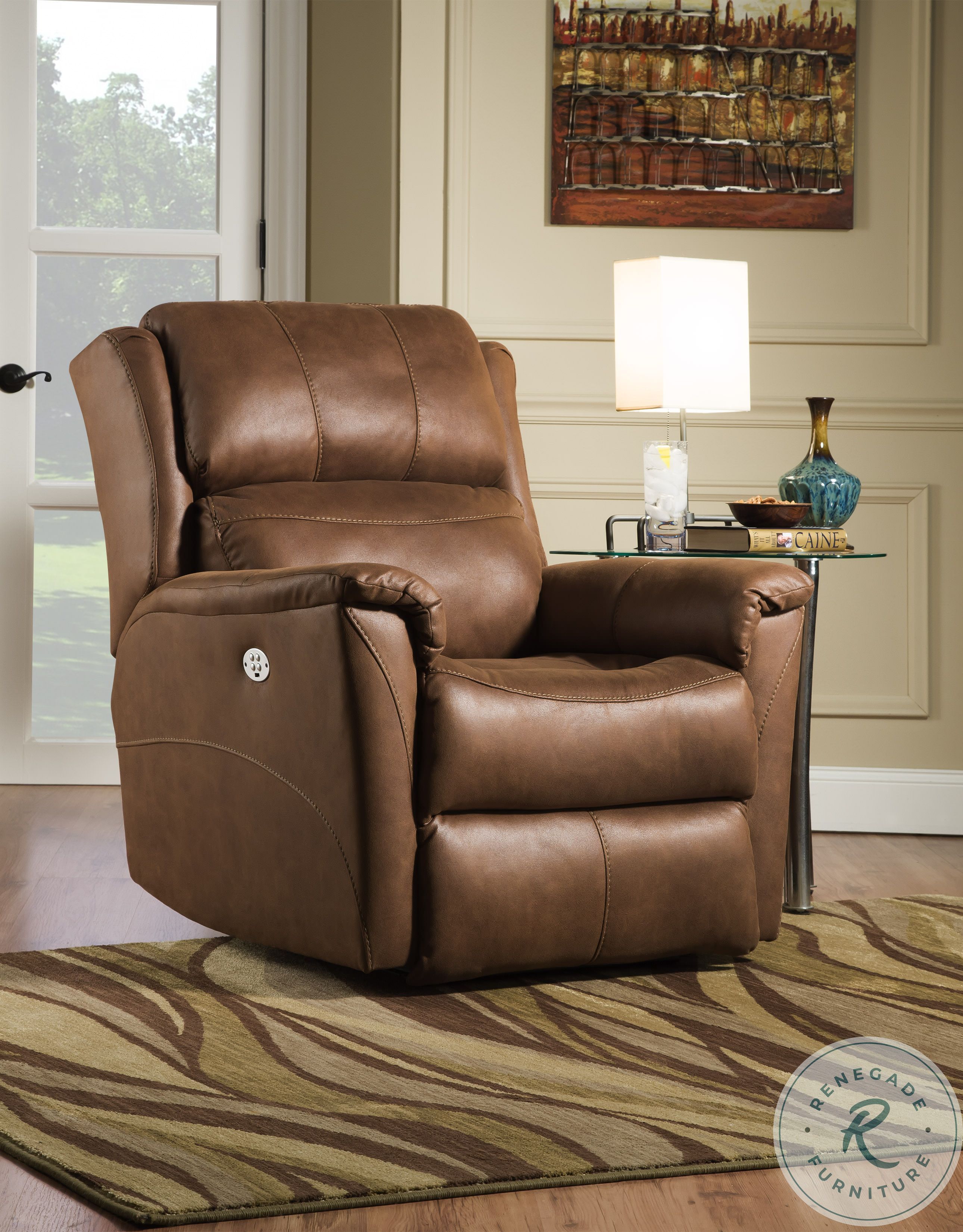 safavieh outlet port washington on Shimmer Hickory Power Headrest Wall Hugger Recliner From Southern Motion Coleman Furniture