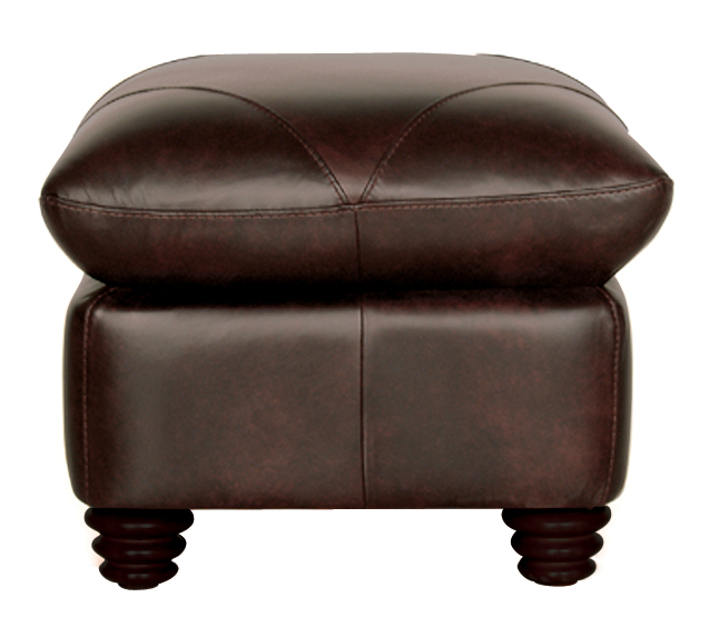 Brookstone Chocolate Leather Ottoman From American Legacy