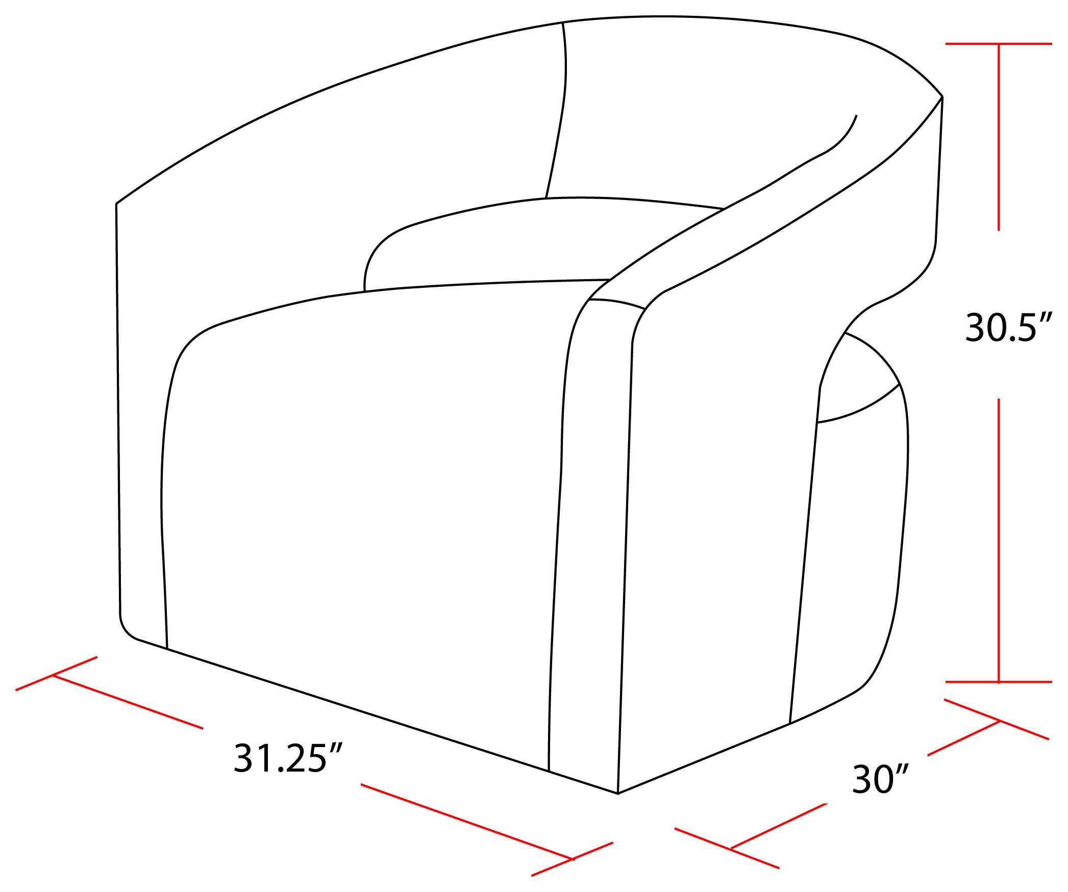 Orbit Dame Dove Open Back Accent Chair