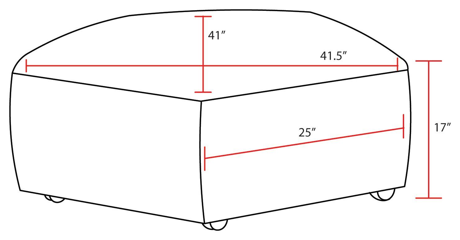 Playful Canes Cobblestone Ottoman with Casters
