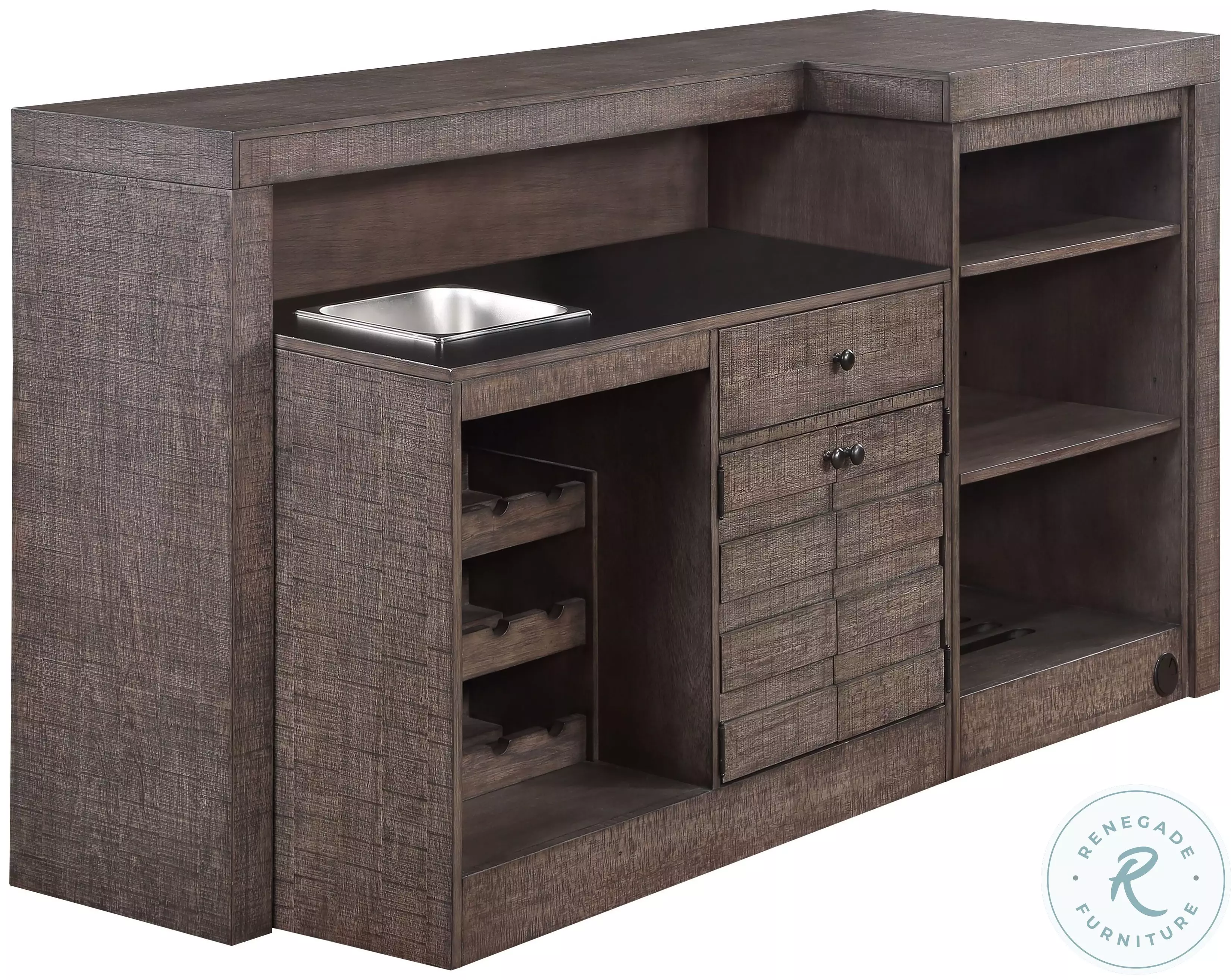 Spring Haven Distressed Dark Bar From ECI Furniture | Coleman Furniture