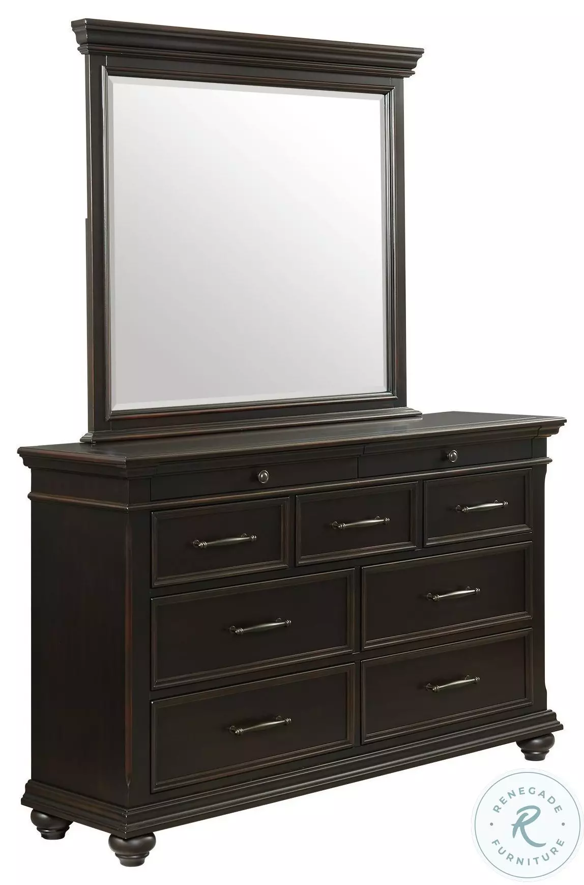 Brooks Black 9 Drawer Dresser With Mirror From Picket House Furnishings ...