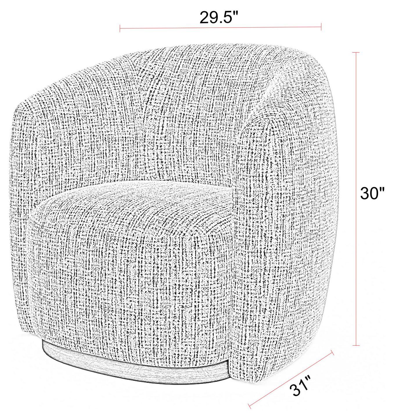 Tatum Sand Dollar Swivel Accent Chair