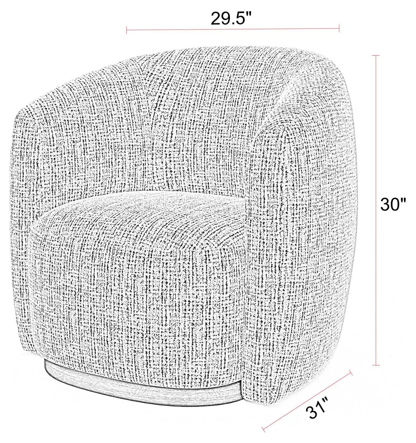 Tatum Sand Dollar Swivel Accent Chair