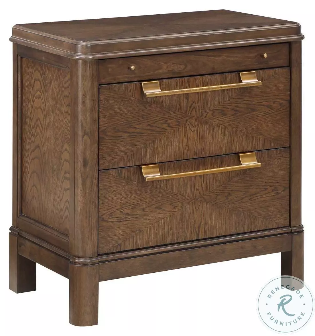 Milan Warm Brown Walnut Nightstand From Steve Silver | Coleman